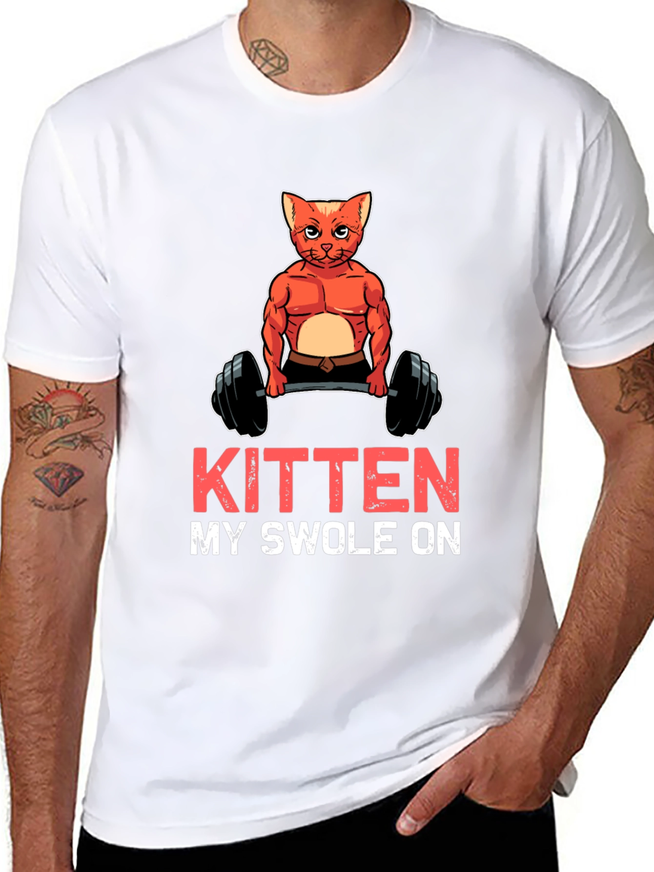 Kitten My Swol On Graphic T-Shirt