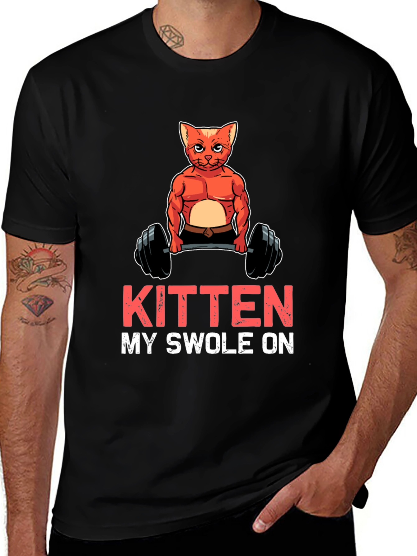 Kitten My Swol On Graphic T-Shirt