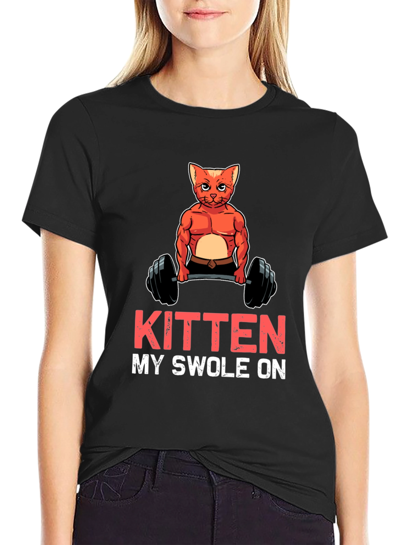 Kitten My Swol On Graphic T-Shirt