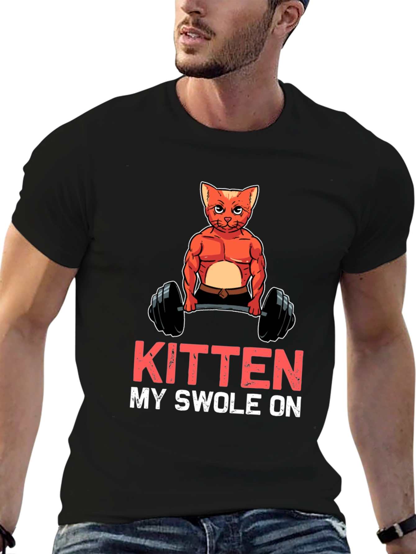 Kitten My Swol On Graphic T-Shirt