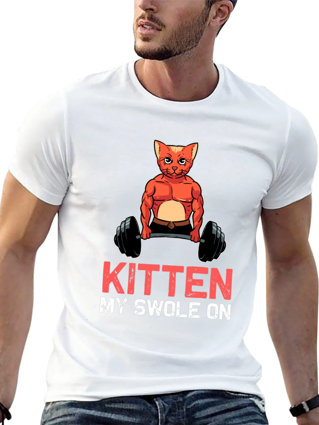 Kitten My Swol On Graphic T-Shirt