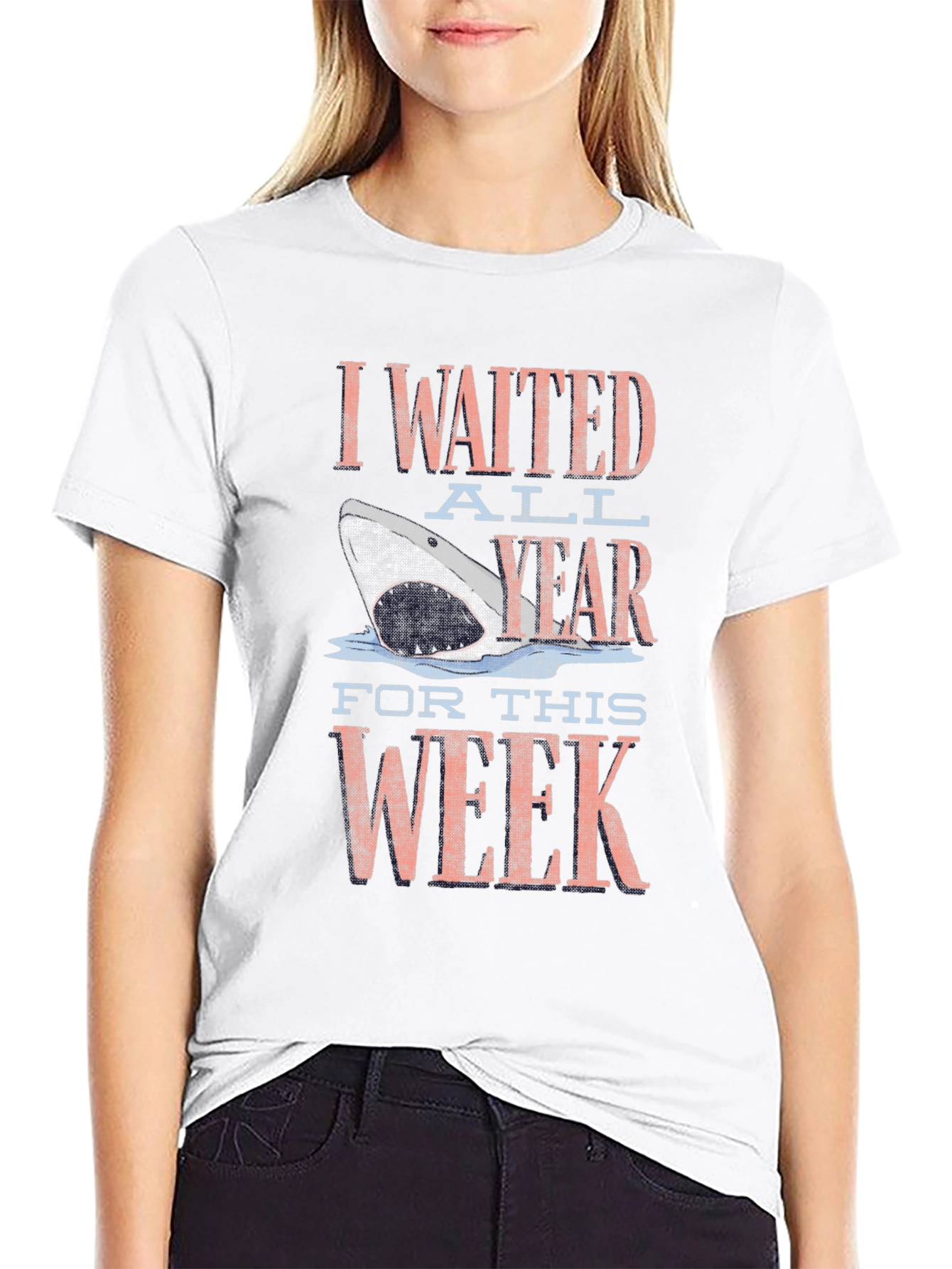 Shark Week Mens Black Graphic T-Shirt