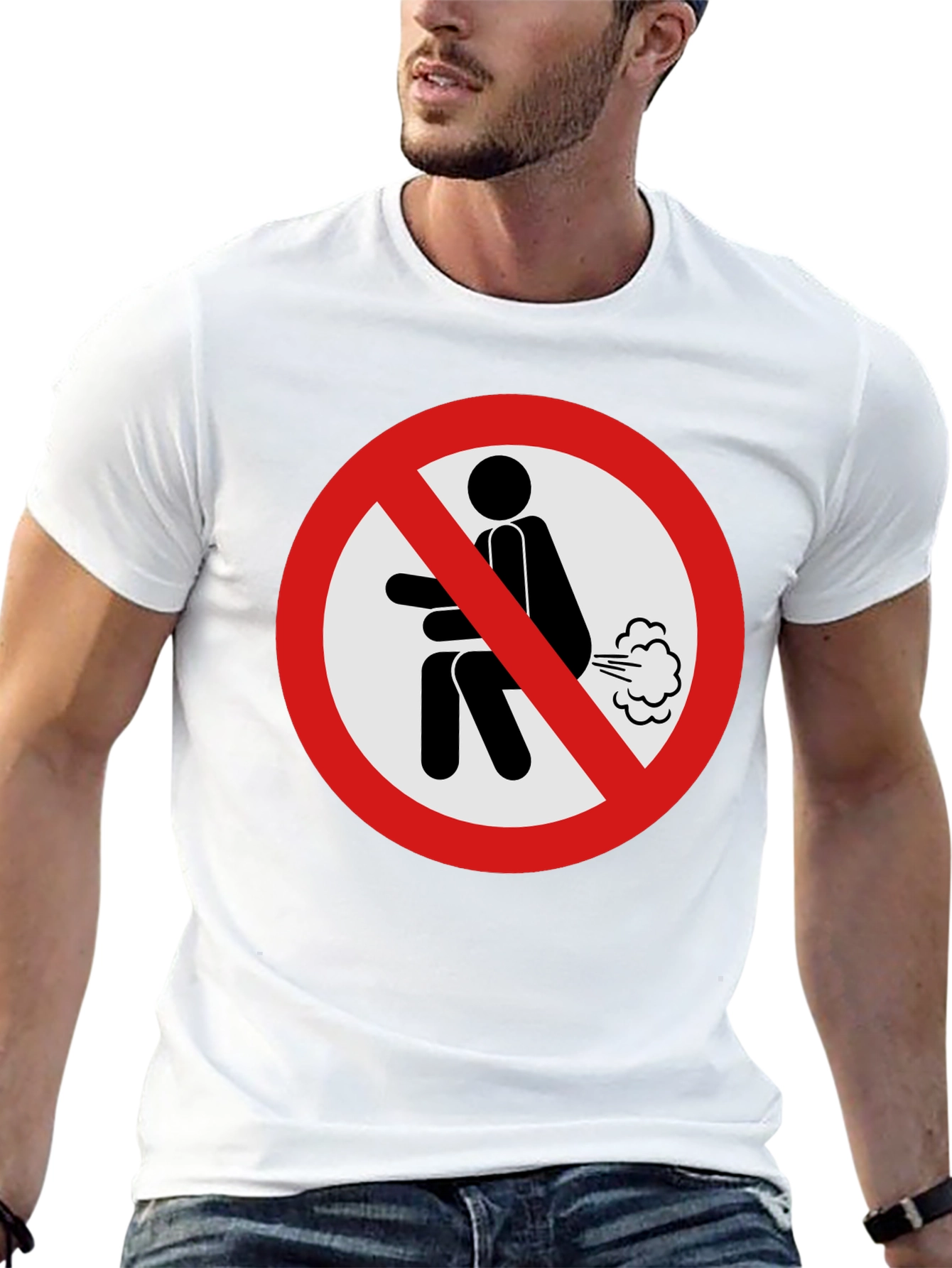 Funny No Farting Symbol T-Shirt