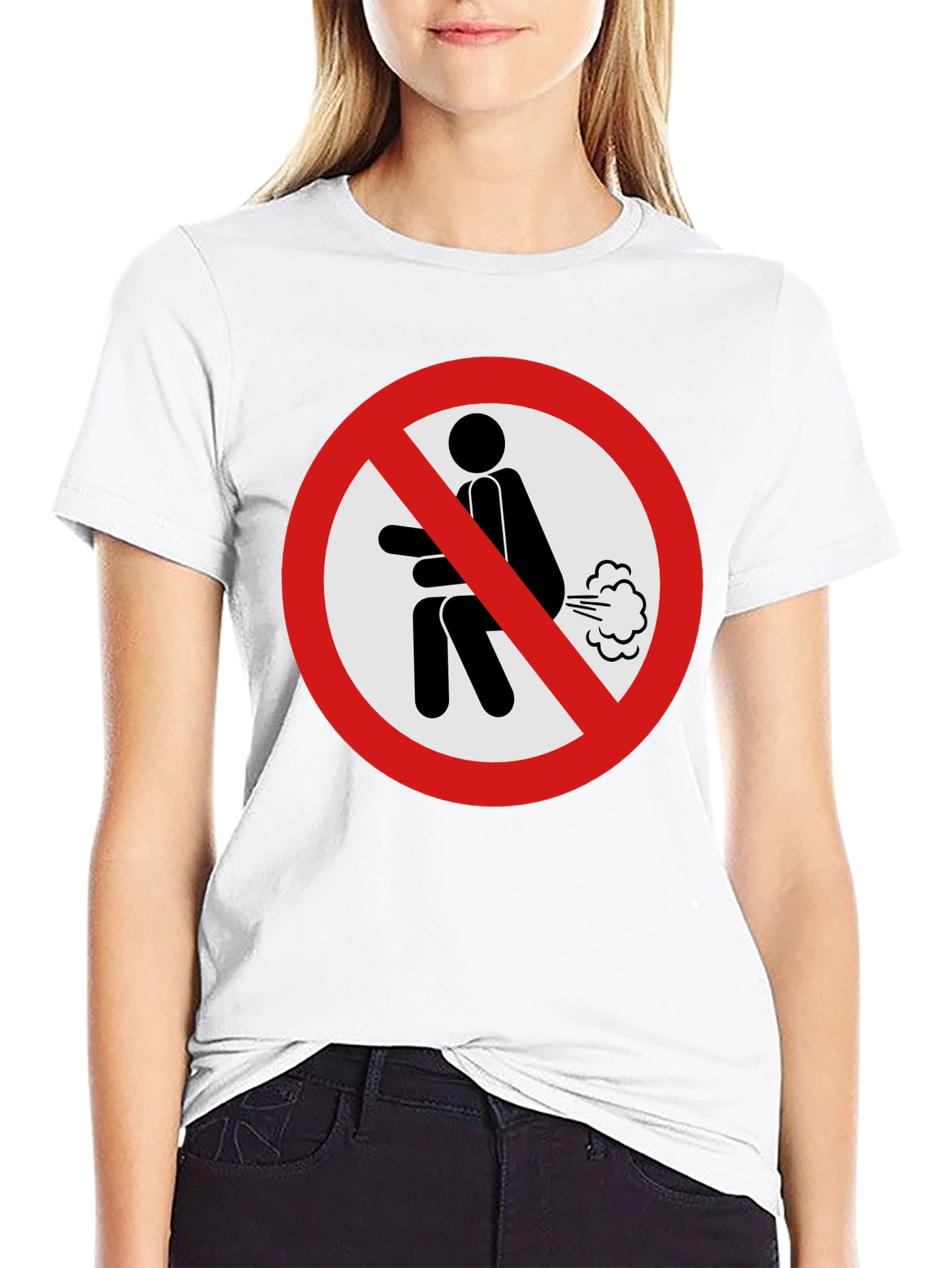 Funny No Farting Symbol T-Shirt