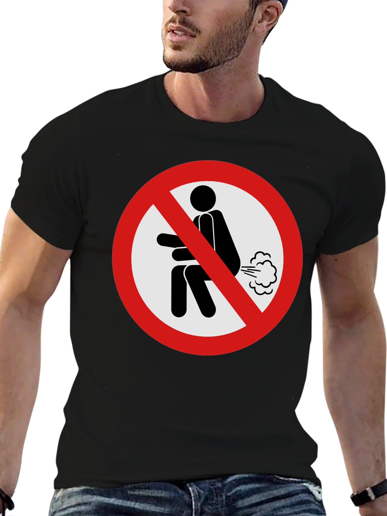 Funny No Farting Symbol T-Shirt