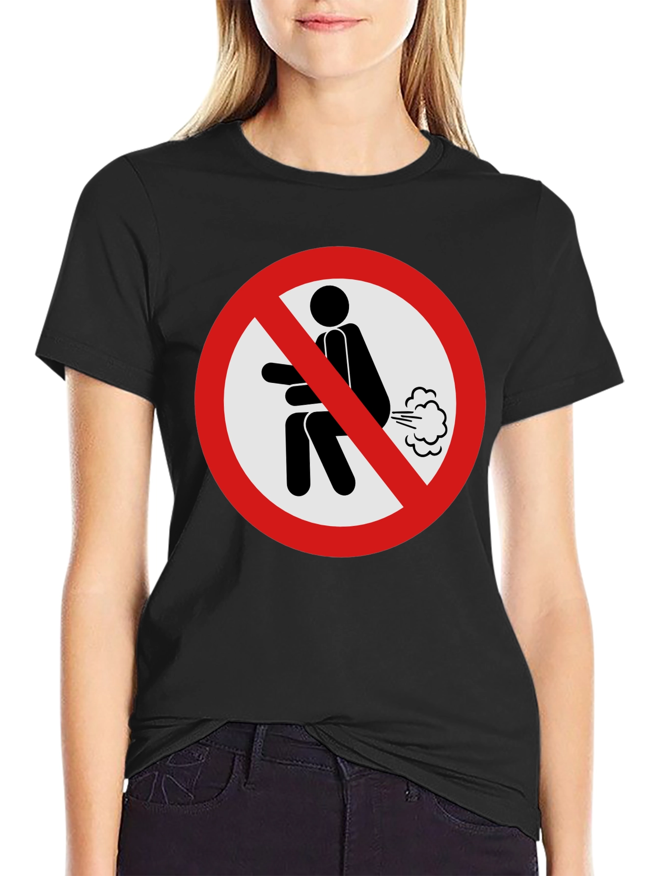 Funny No Farting Symbol T-Shirt