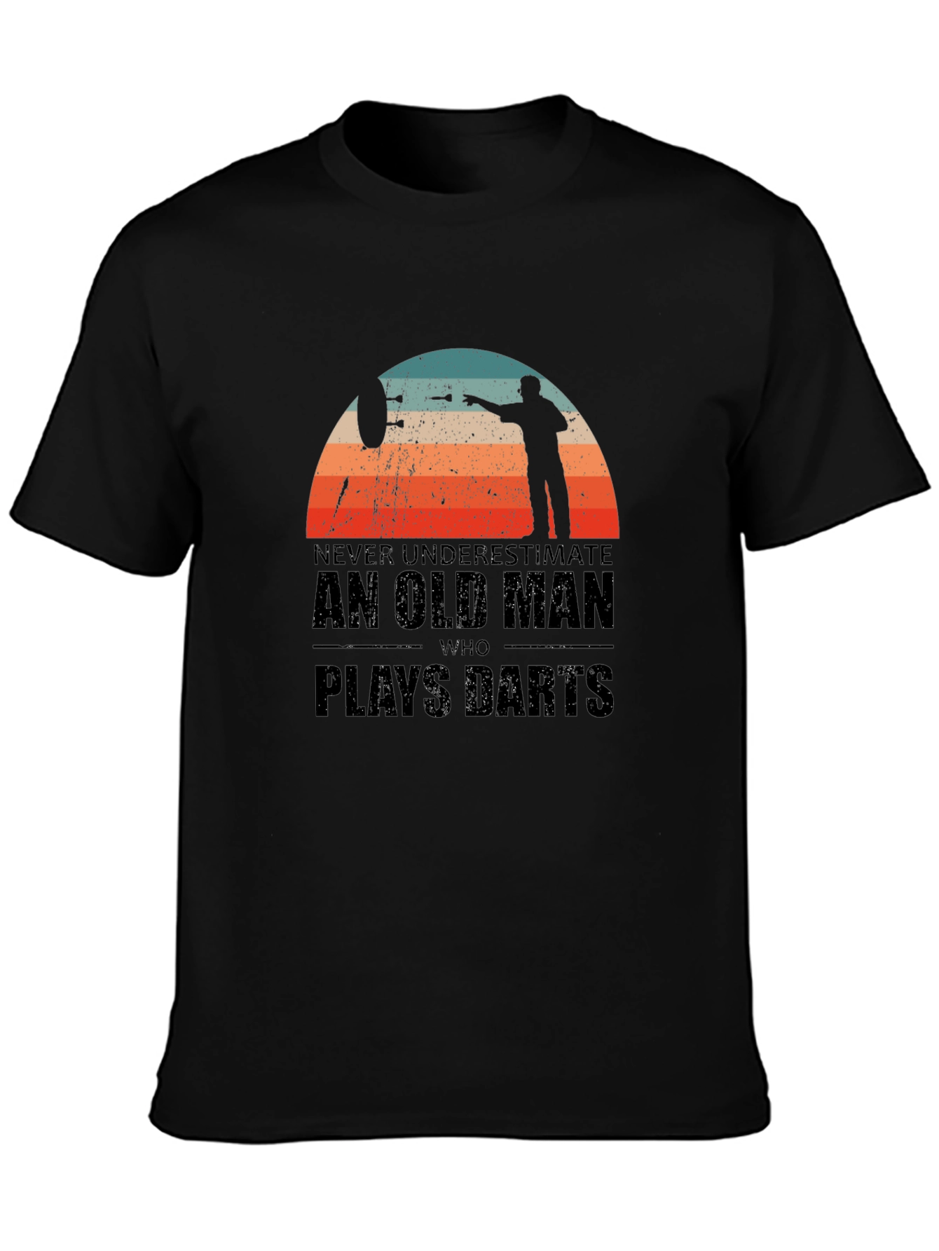 Never Underestimate Old Man Darts T-Shirt