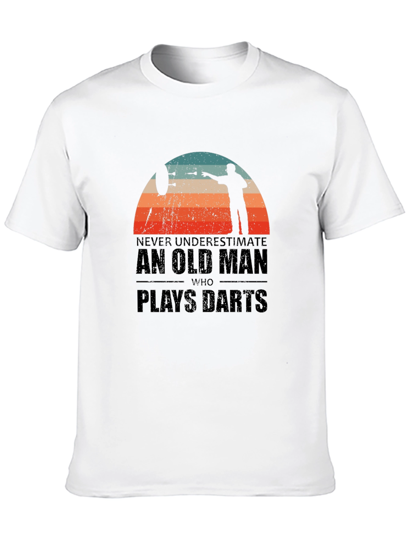 Never Underestimate Old Man Darts T-Shirt