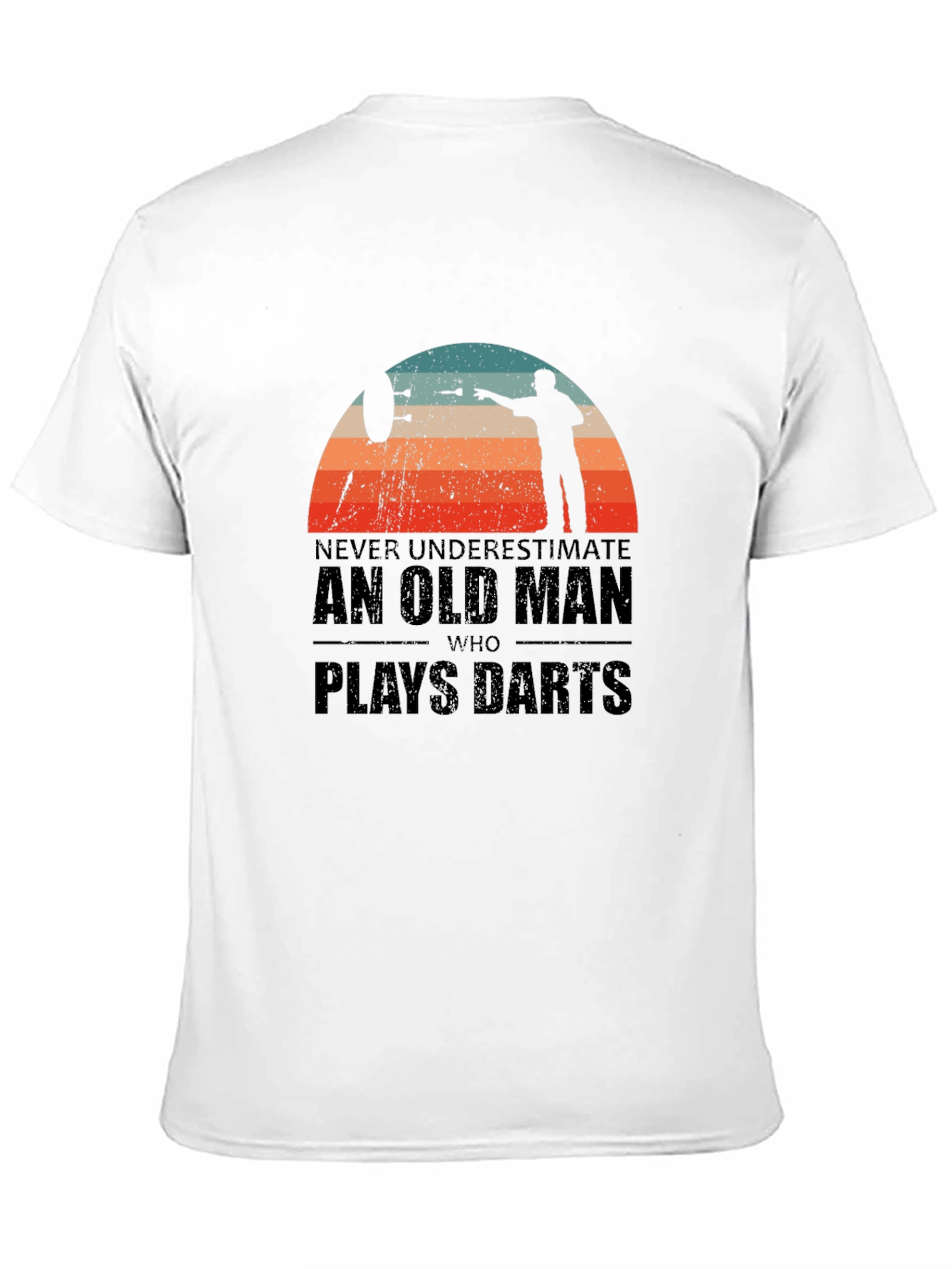 Never Underestimate Old Man Darts T-Shirt