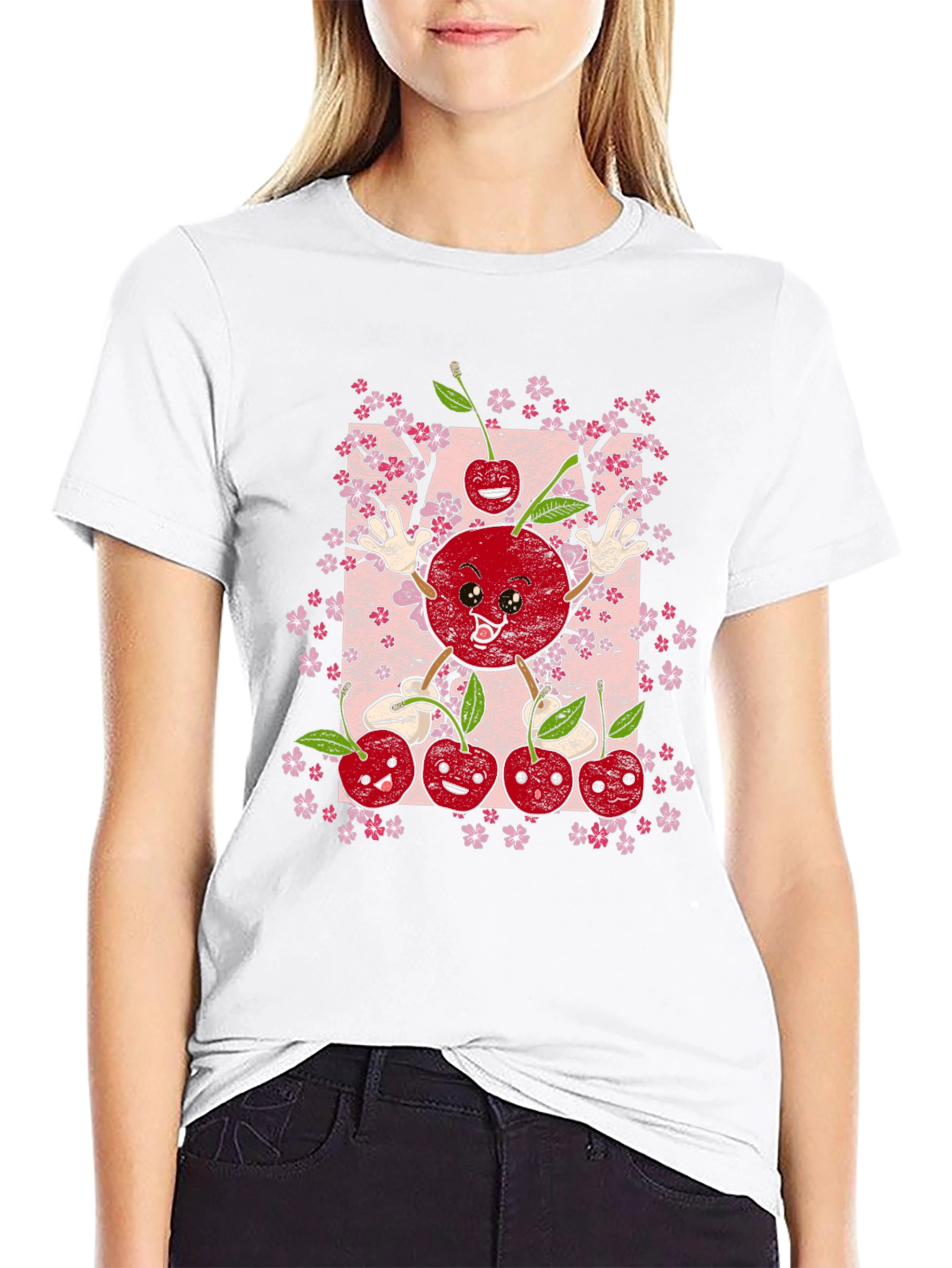 Cherry Blossom T-Shirt - Cute Fruit Graphic Tee