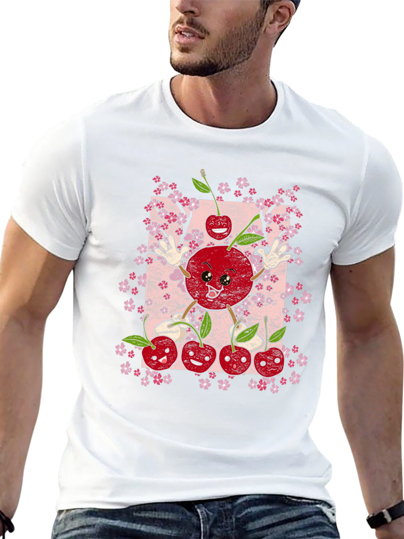 Cherry Blossom T-Shirt - Cute Fruit Graphic Tee