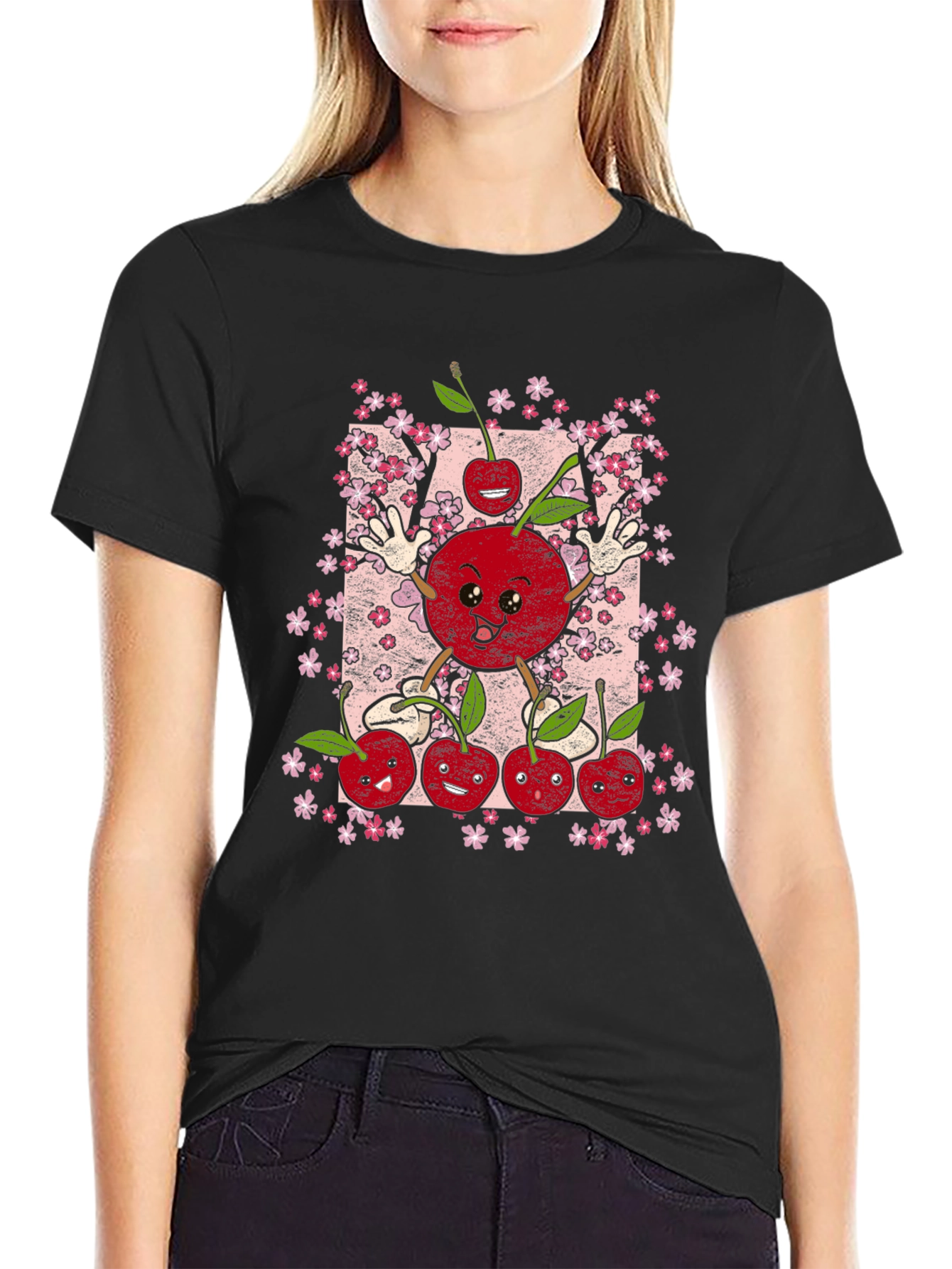 Cherry Blossom T-Shirt - Cute Fruit Graphic Tee