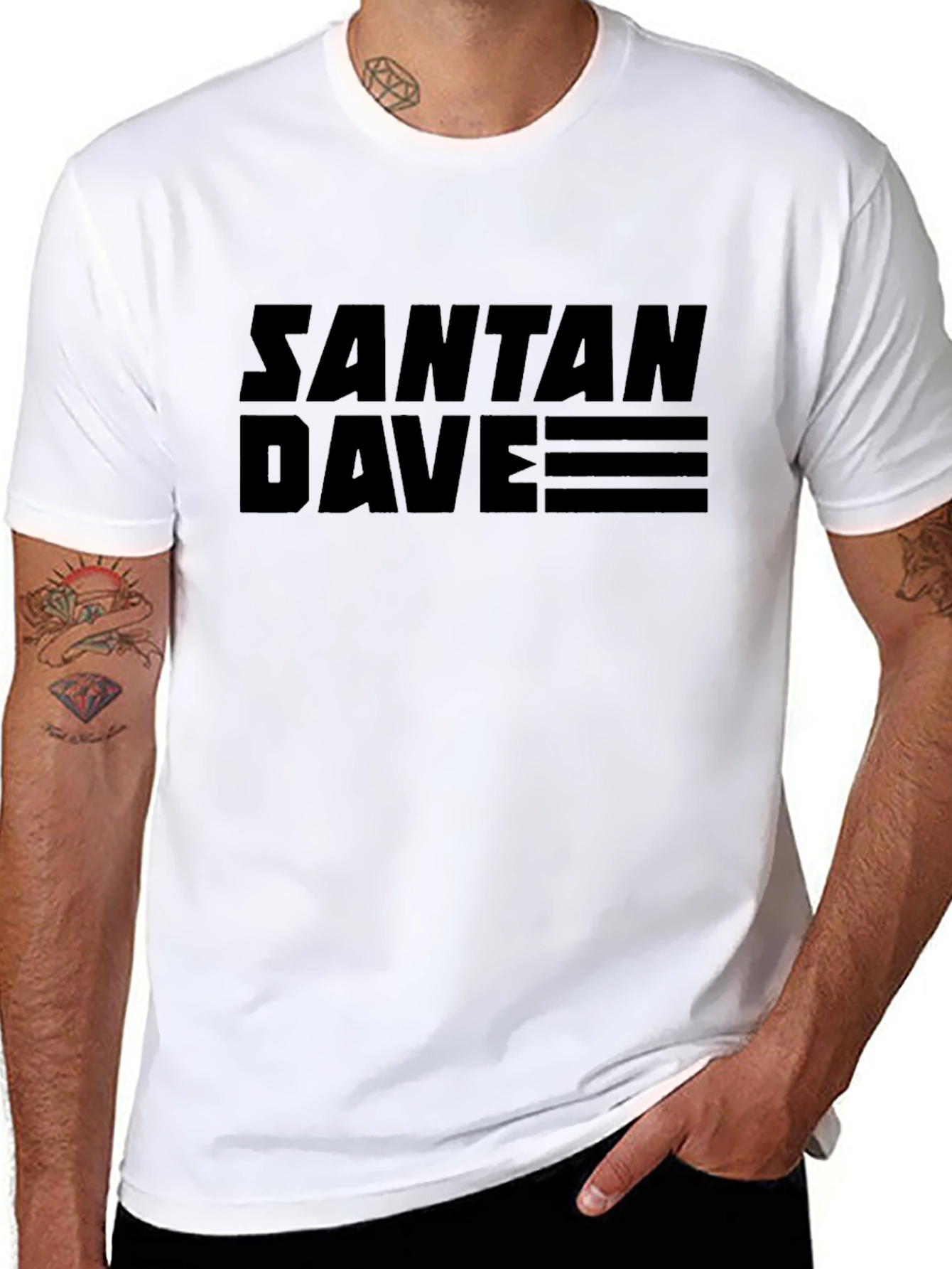 Santan Dave Black T-Shirt - Modern Style