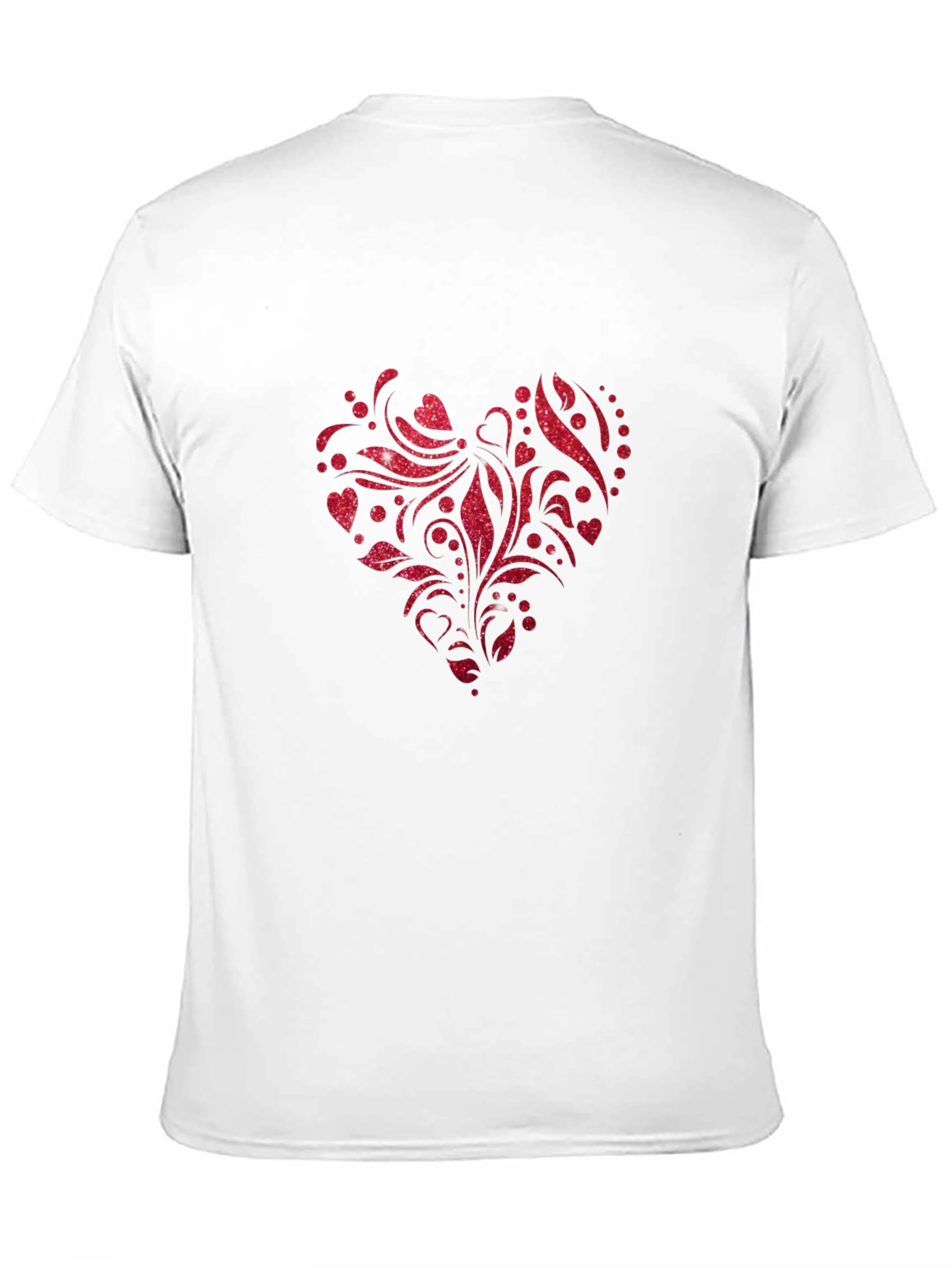 Red Glitter Heart Graphic Tee