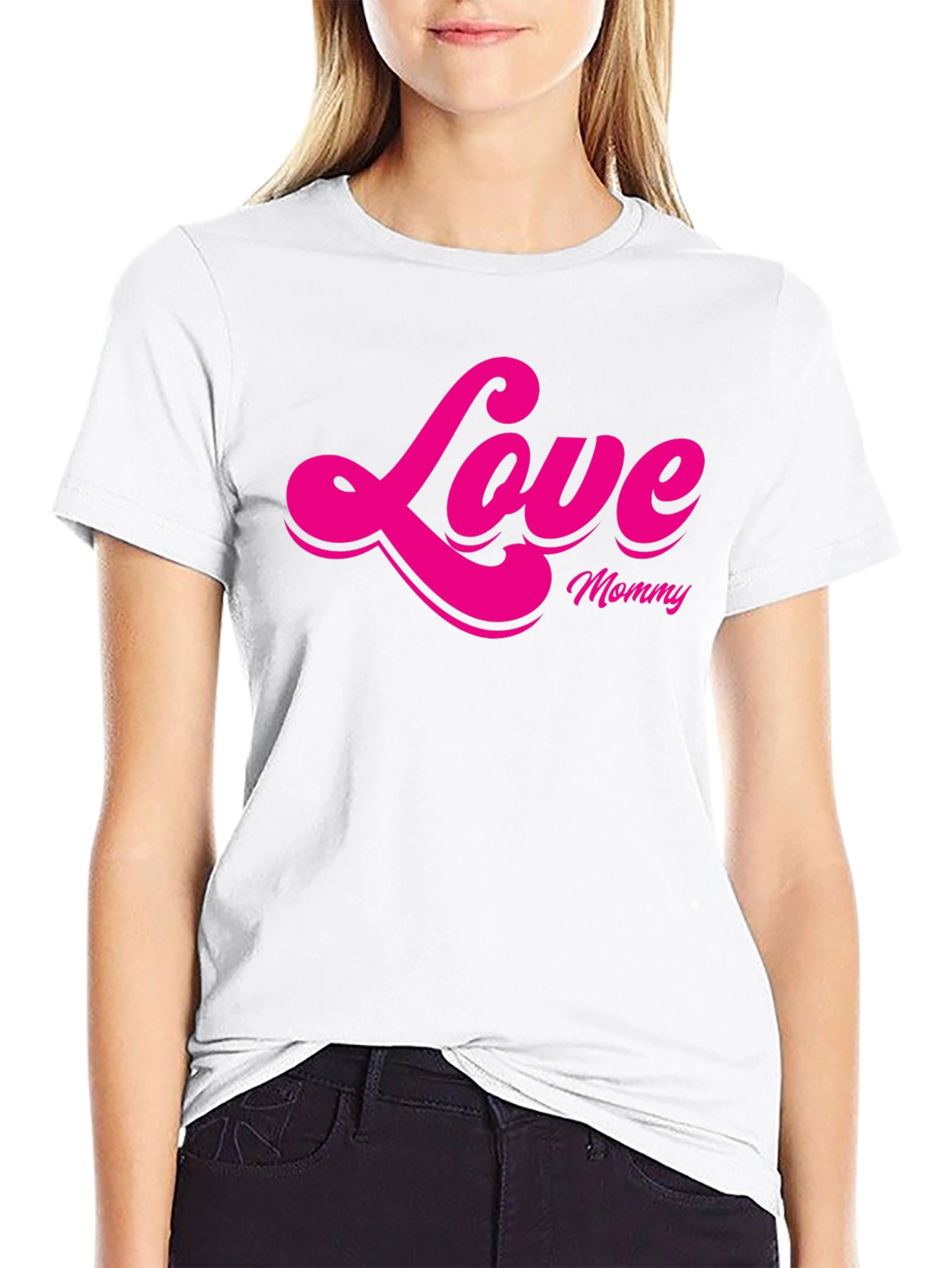 Love Mommy Graphic T-Shirt - Black