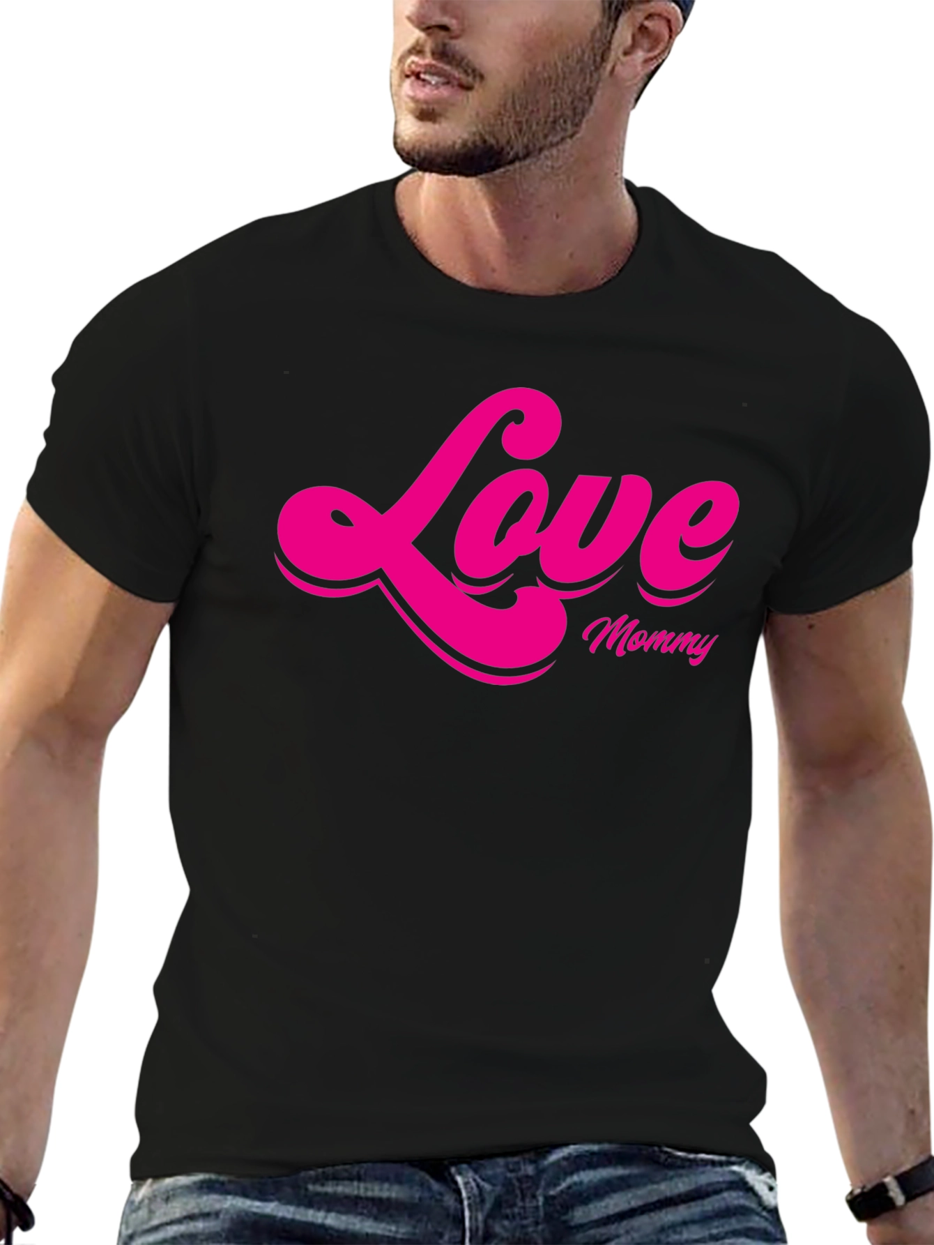 Love Mommy Graphic T-Shirt - Black