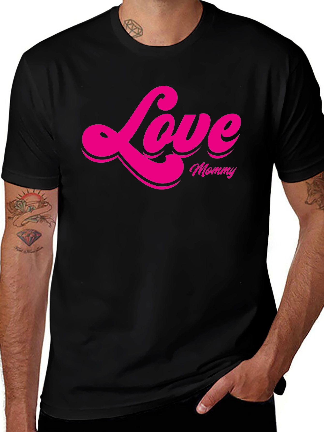 Love Mommy Graphic T-Shirt - Black