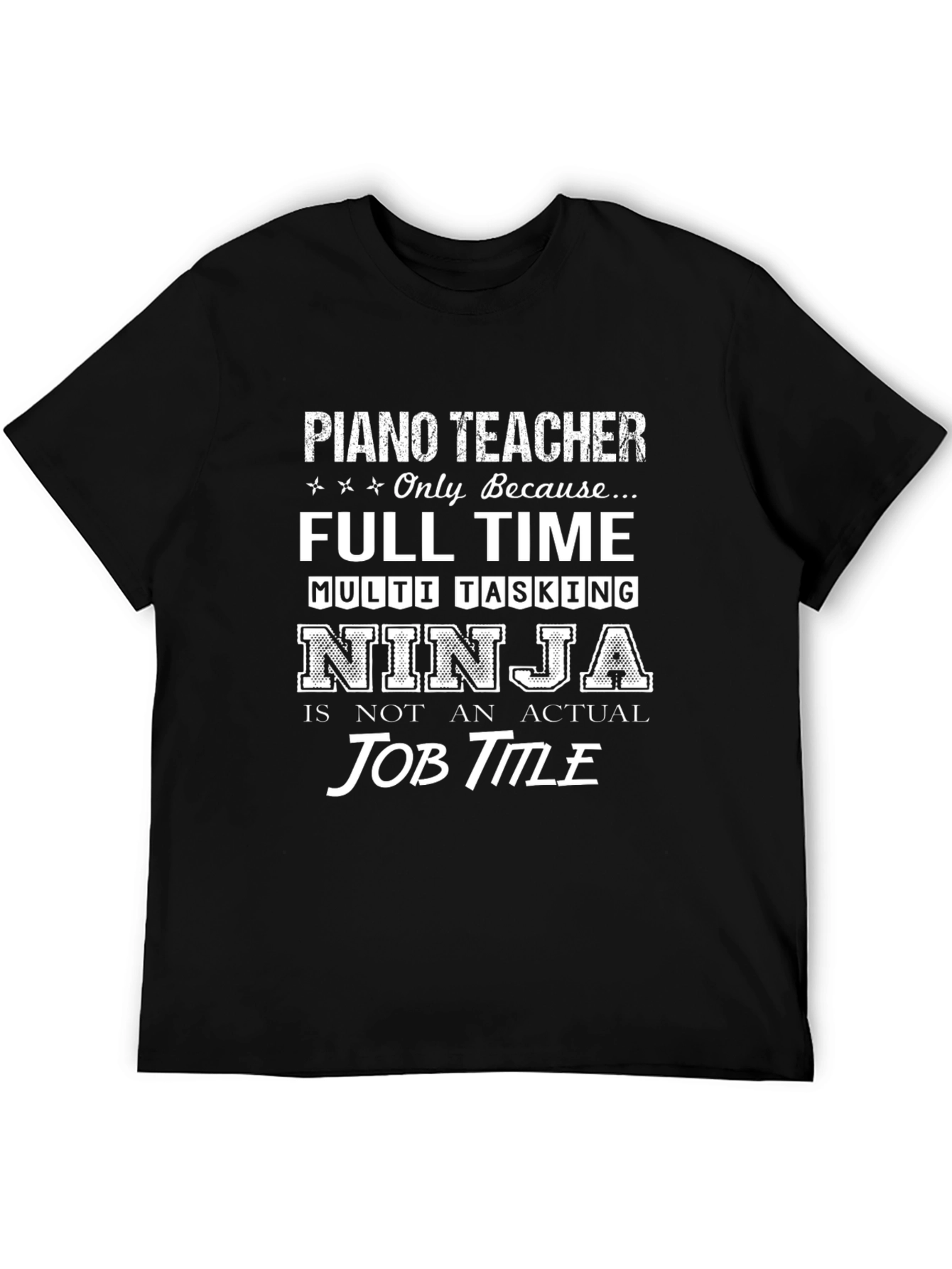 Piano Teacher Ninja Graphic T-Shirt