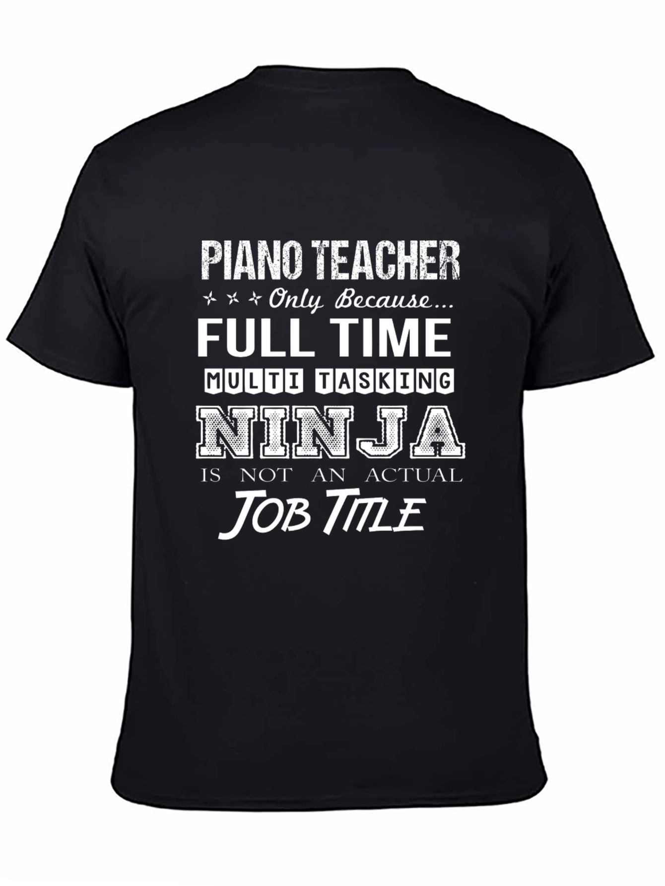 Piano Teacher Ninja Graphic T-Shirt