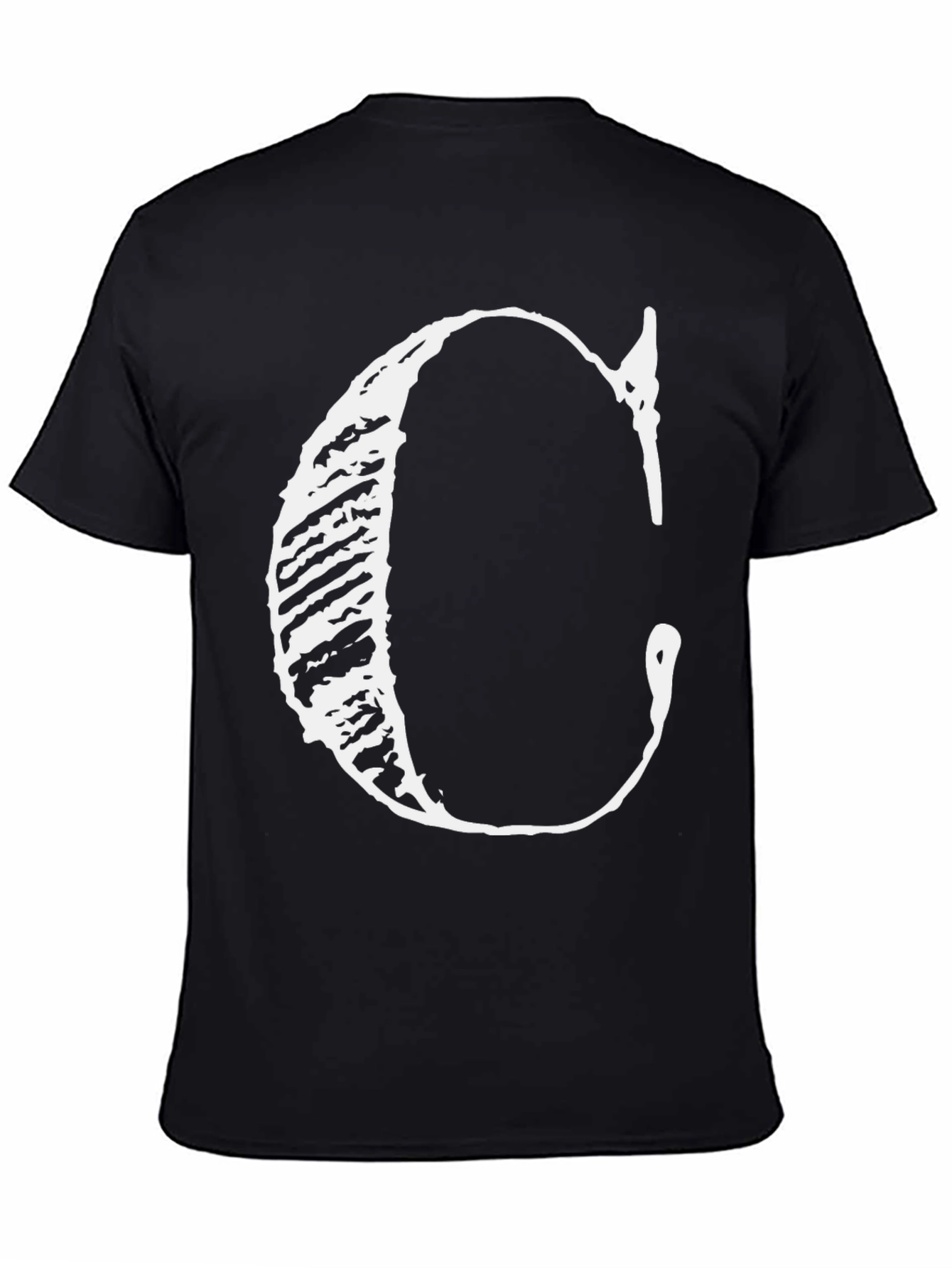 Bold Letter C Graphic Tee - Black