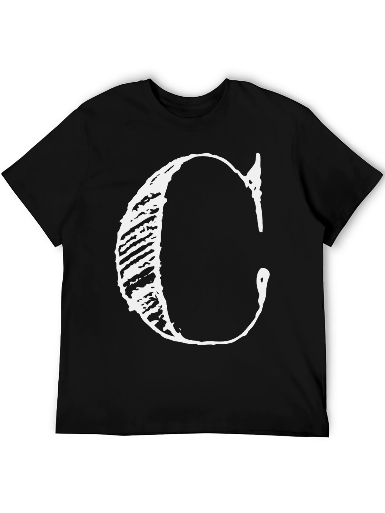 Bold Letter C Graphic Tee - Black