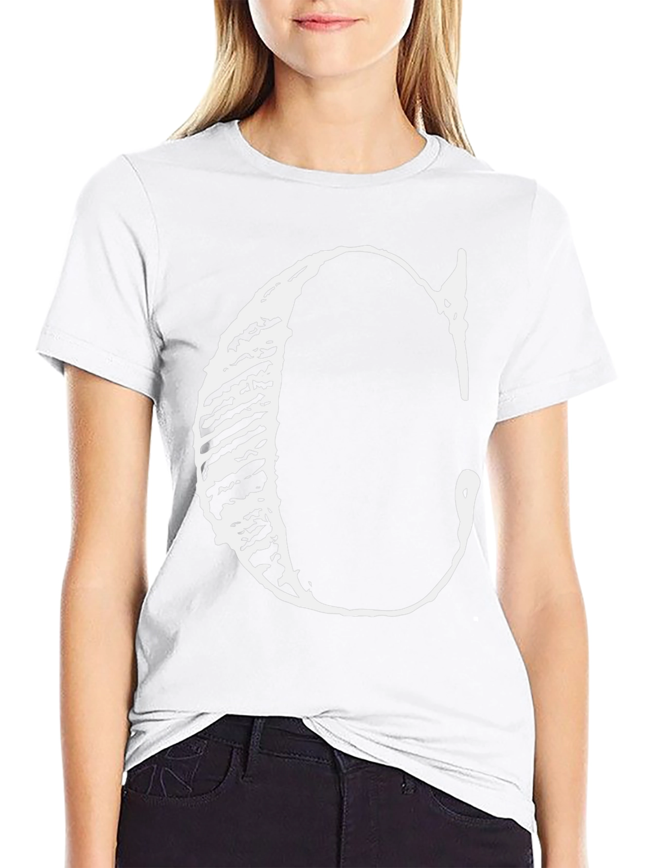Bold Letter C Graphic Tee - Black
