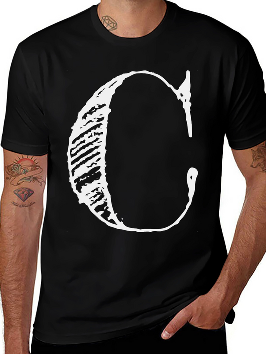 Bold Letter C Graphic Tee - Black