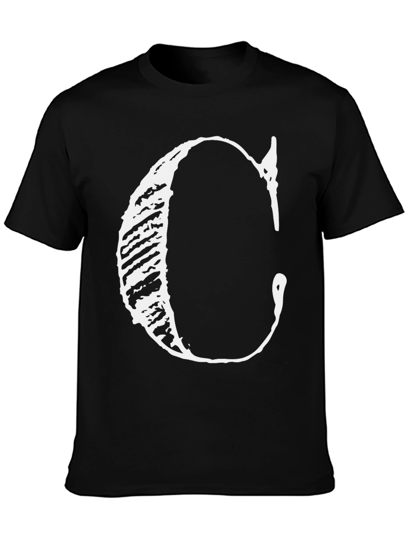 Bold Letter C Graphic Tee - Black