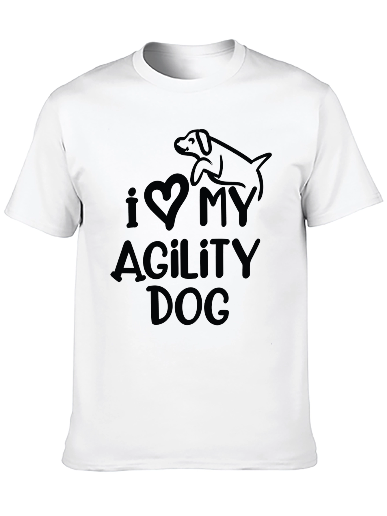 I Love My Agility Dog Black T-Shirt