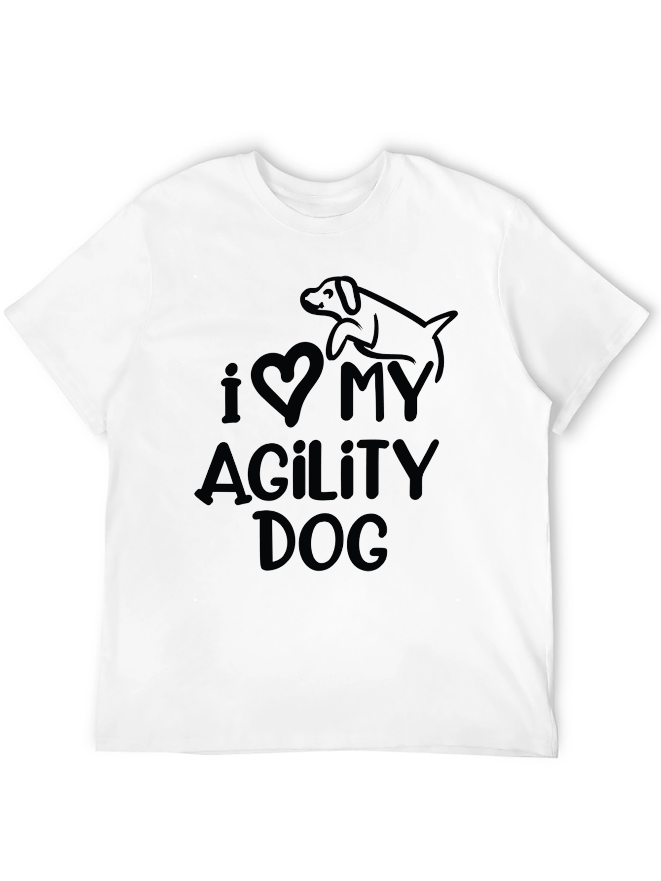 I Love My Agility Dog Black T-Shirt