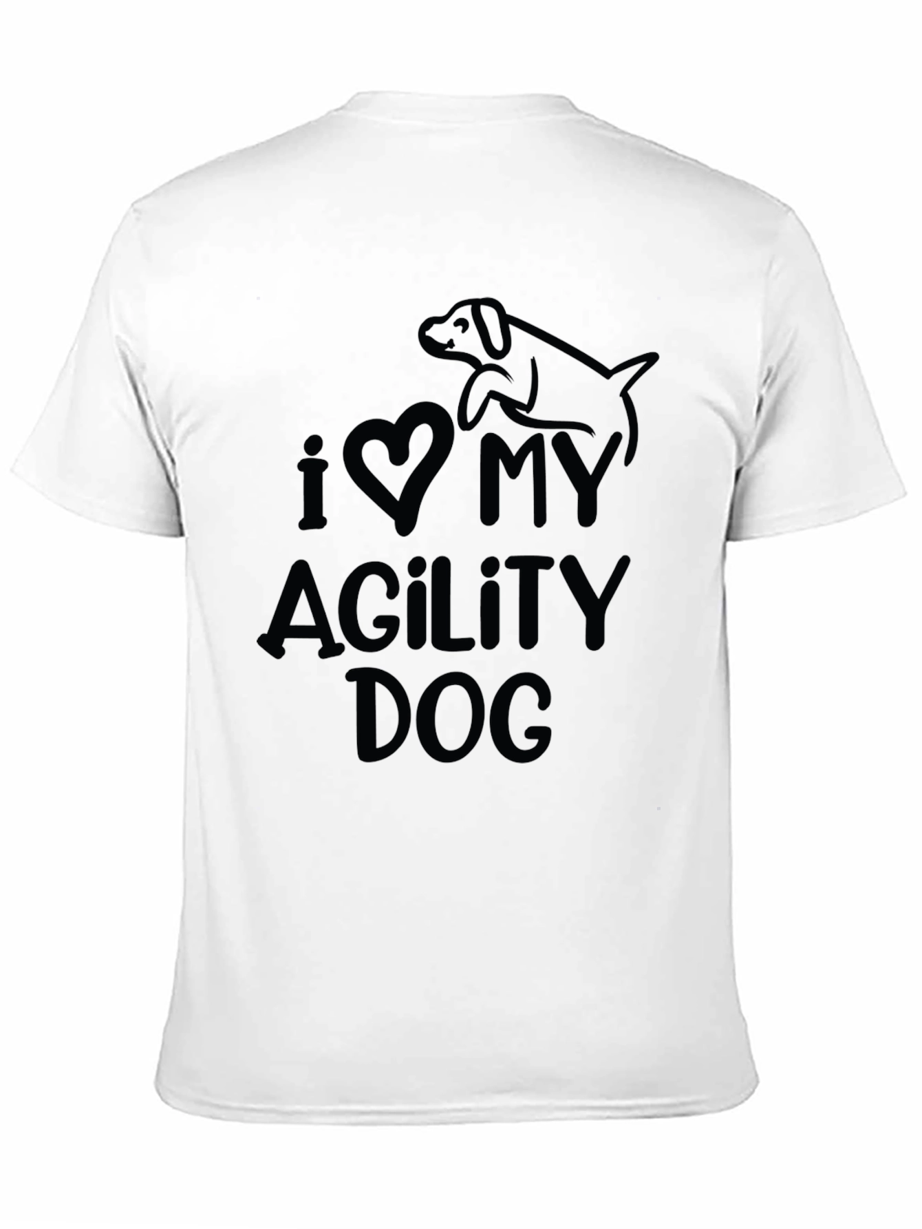 I Love My Agility Dog Black T-Shirt
