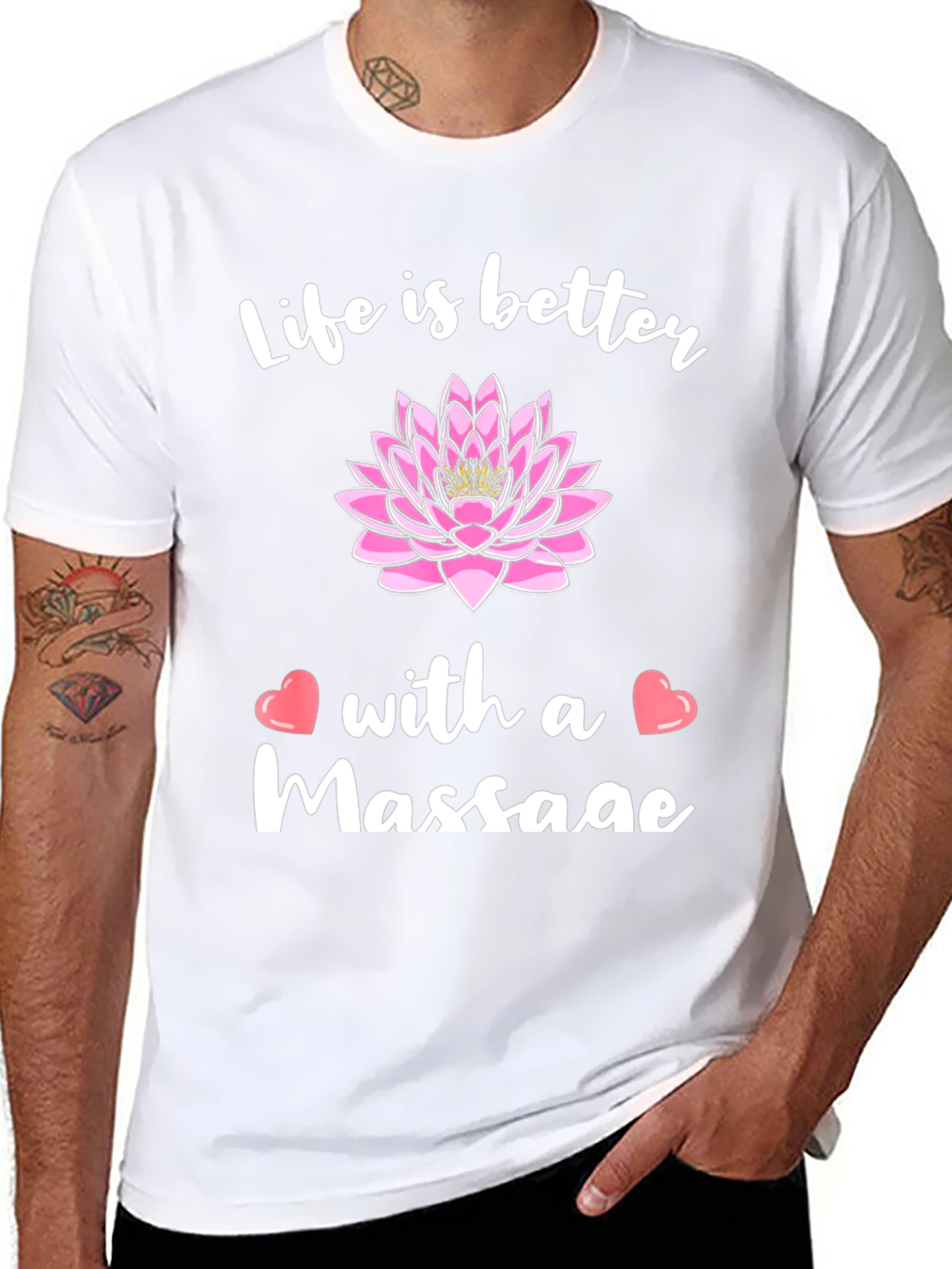Life is Better with a Massage Graphic T-Shirt