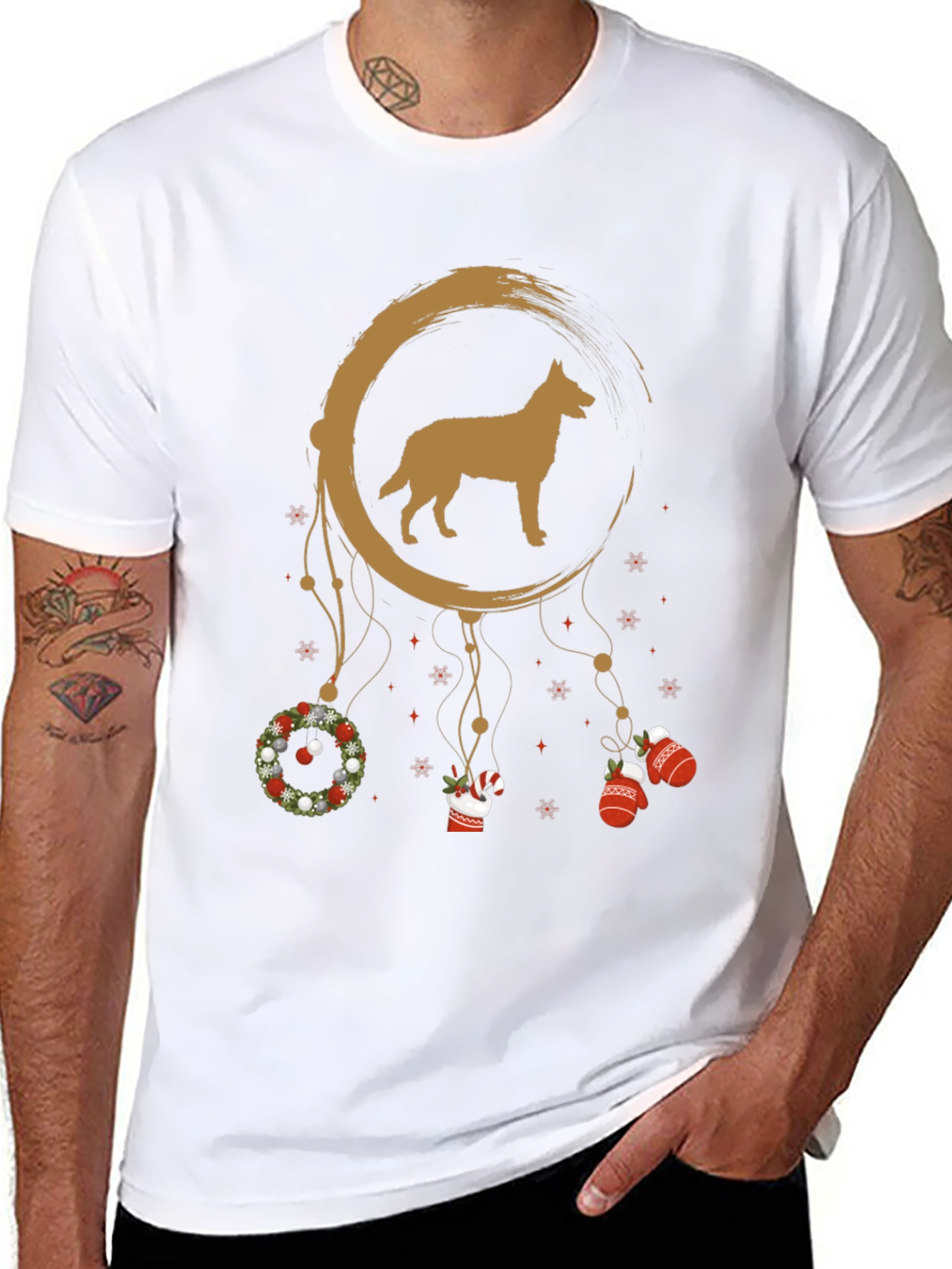 Festive Dog Dreamcatcher Tee