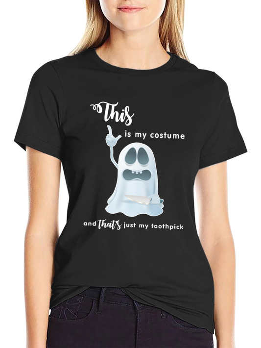 Funny Ghost Costume T-Shirt - Thats Just My Toothpick