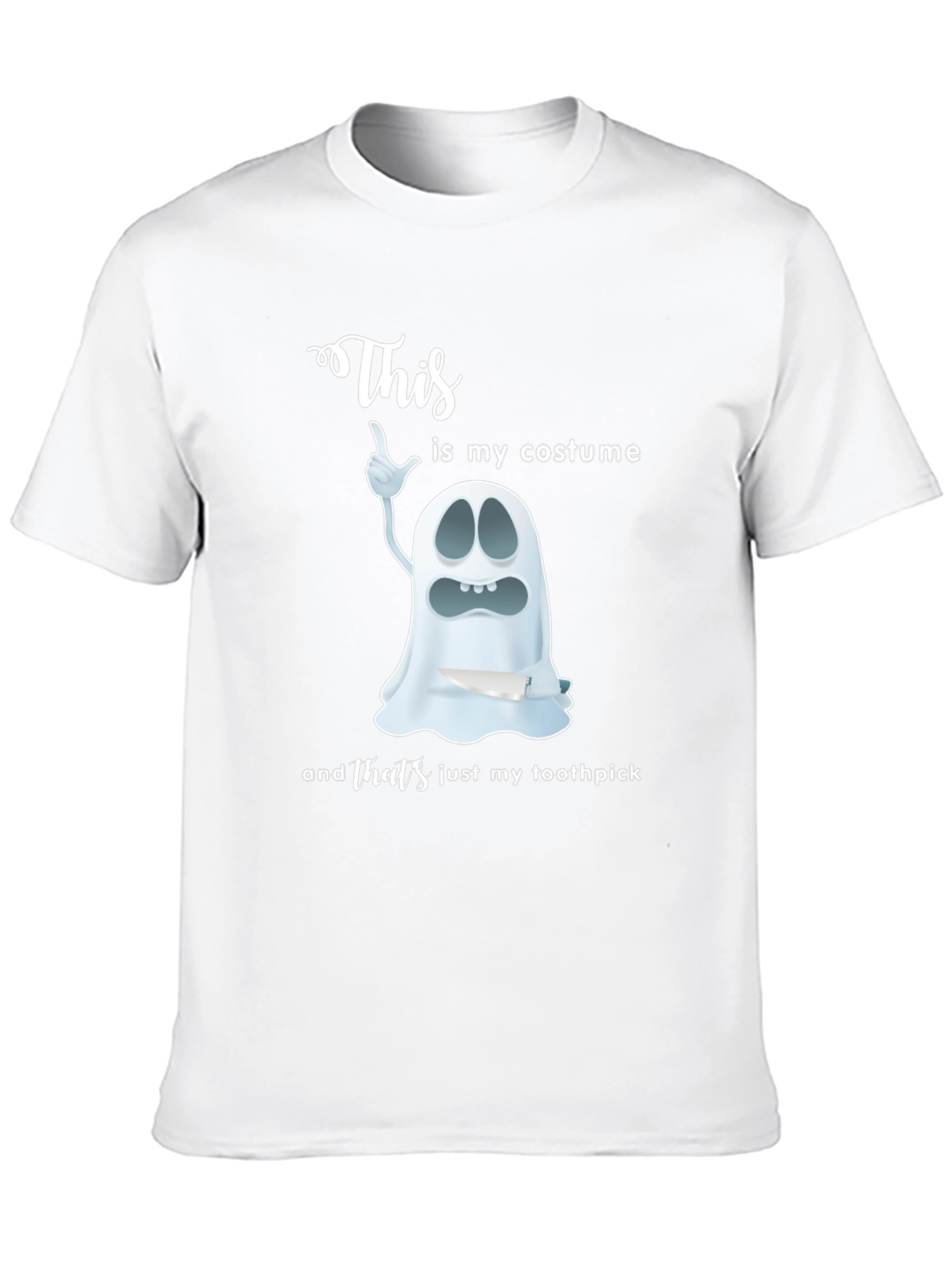 Funny Ghost Costume T-Shirt - Thats Just My Toothpick