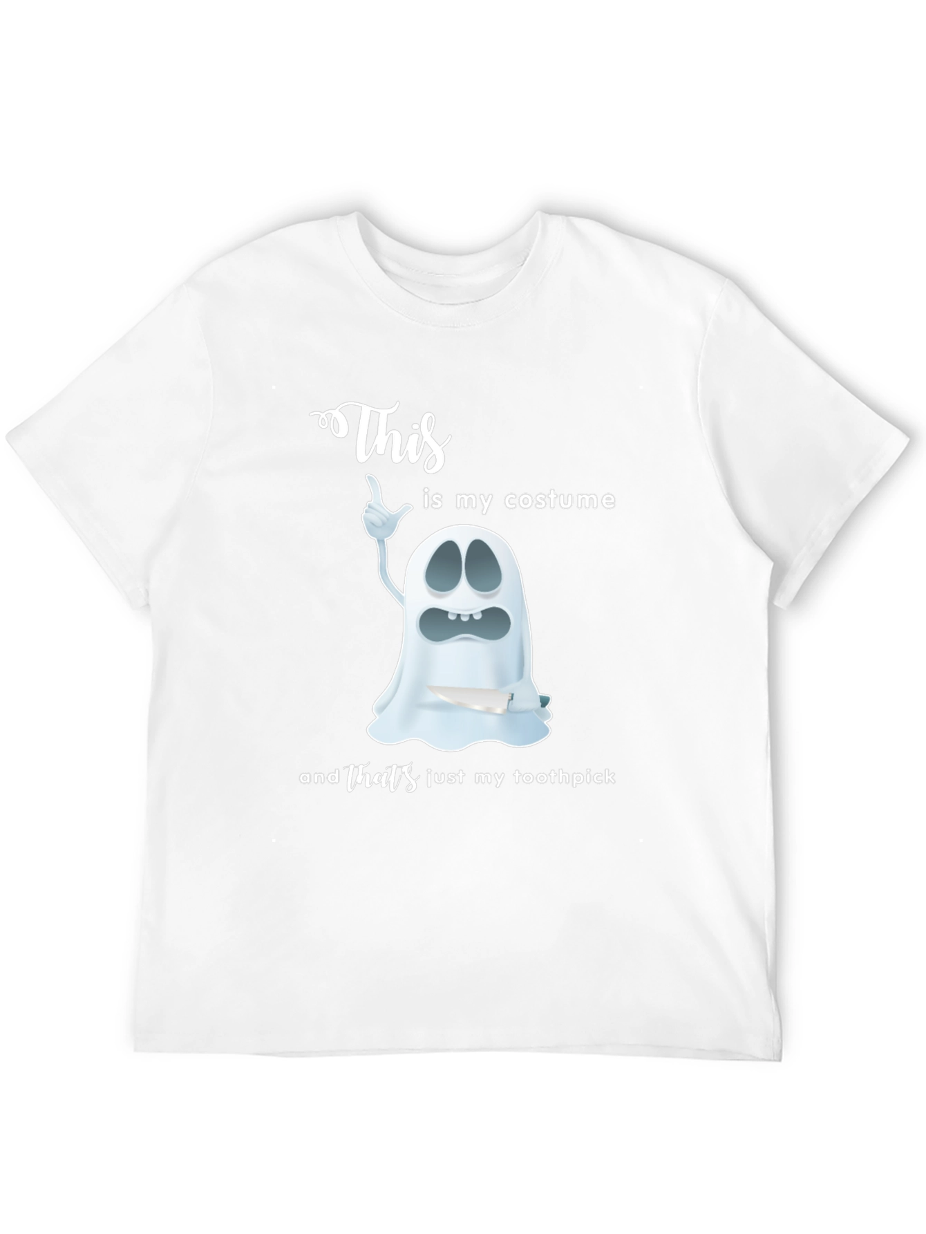 Funny Ghost Costume T-Shirt - Thats Just My Toothpick