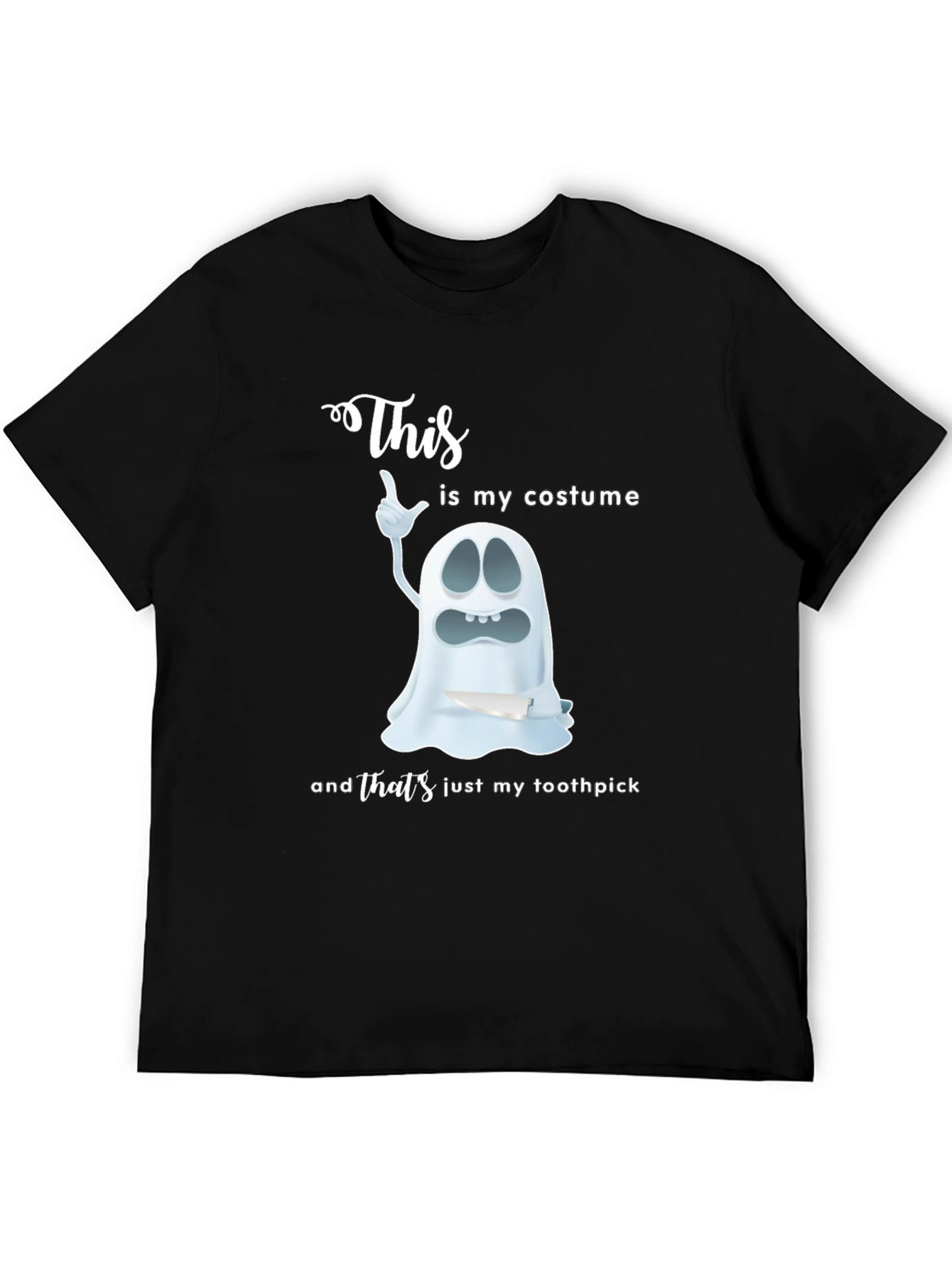 Funny Ghost Costume T-Shirt - Thats Just My Toothpick