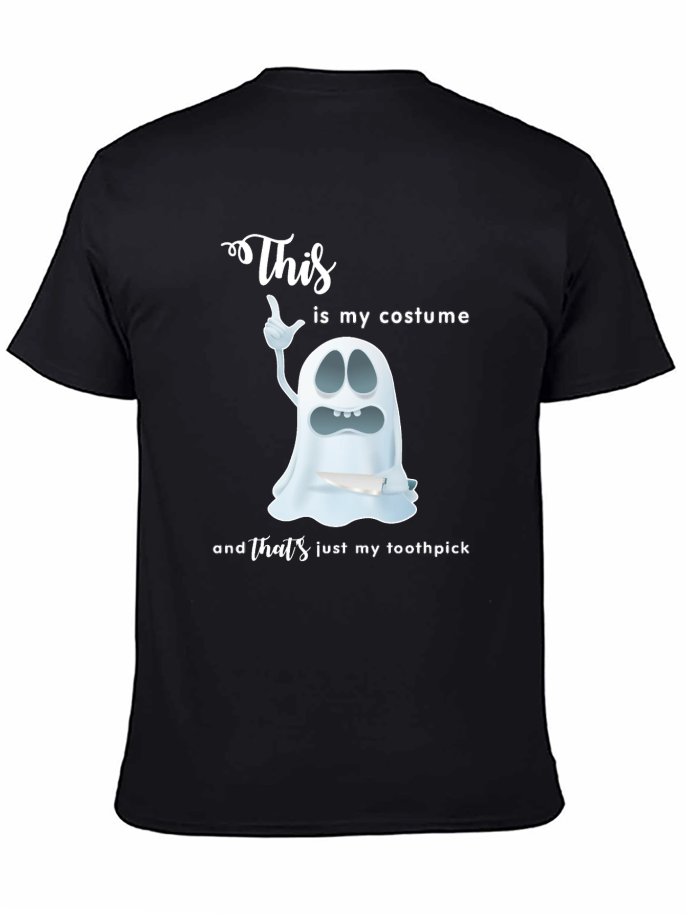 Funny Ghost Costume T-Shirt - Thats Just My Toothpick