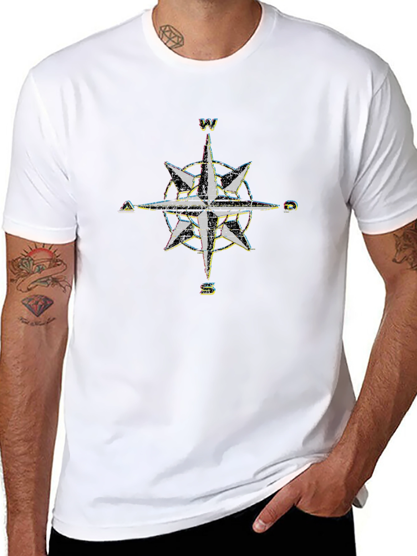 Compass Graphic Black T-Shirt