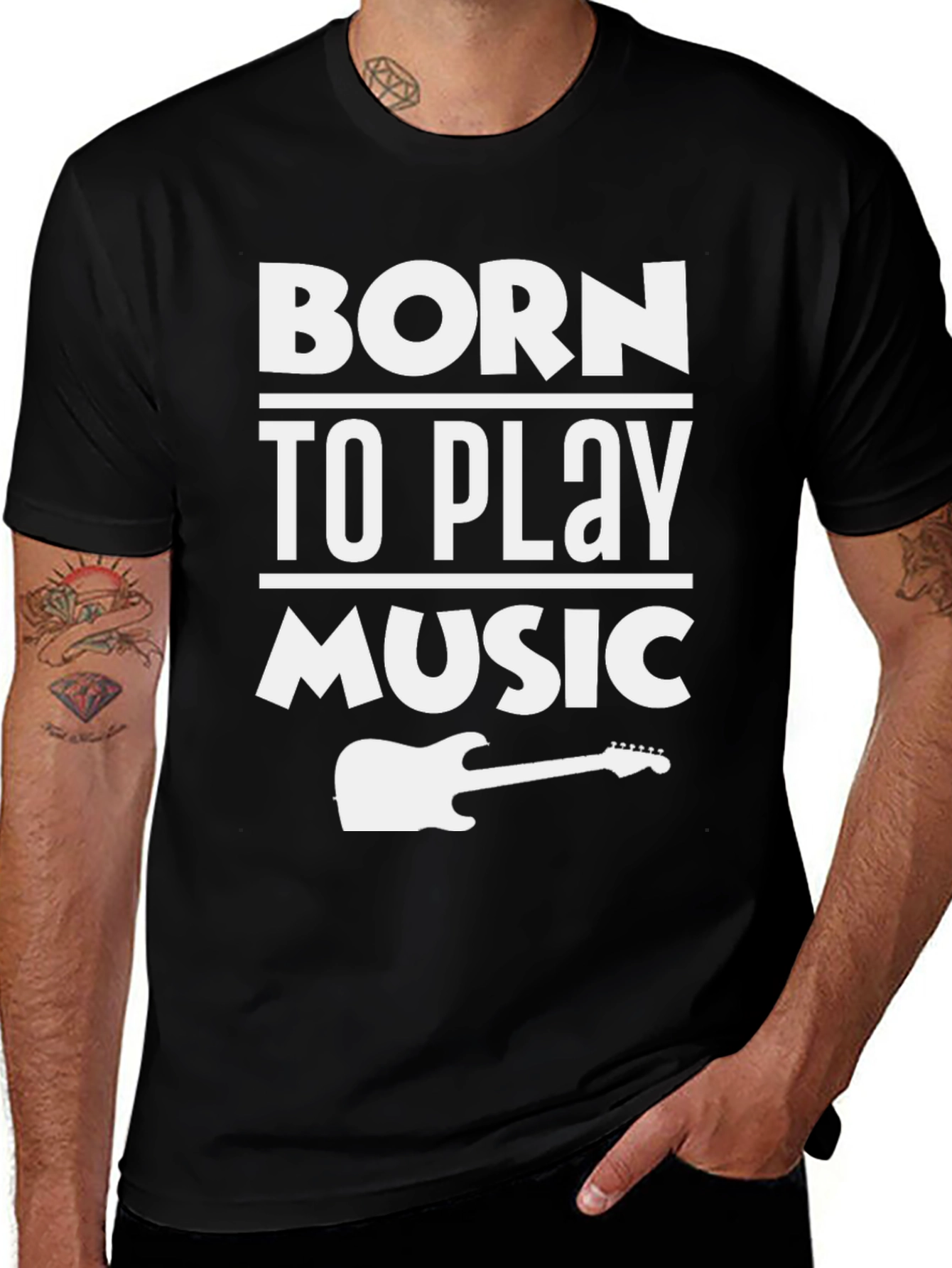 Born To Play Music Graphic T-Shirt