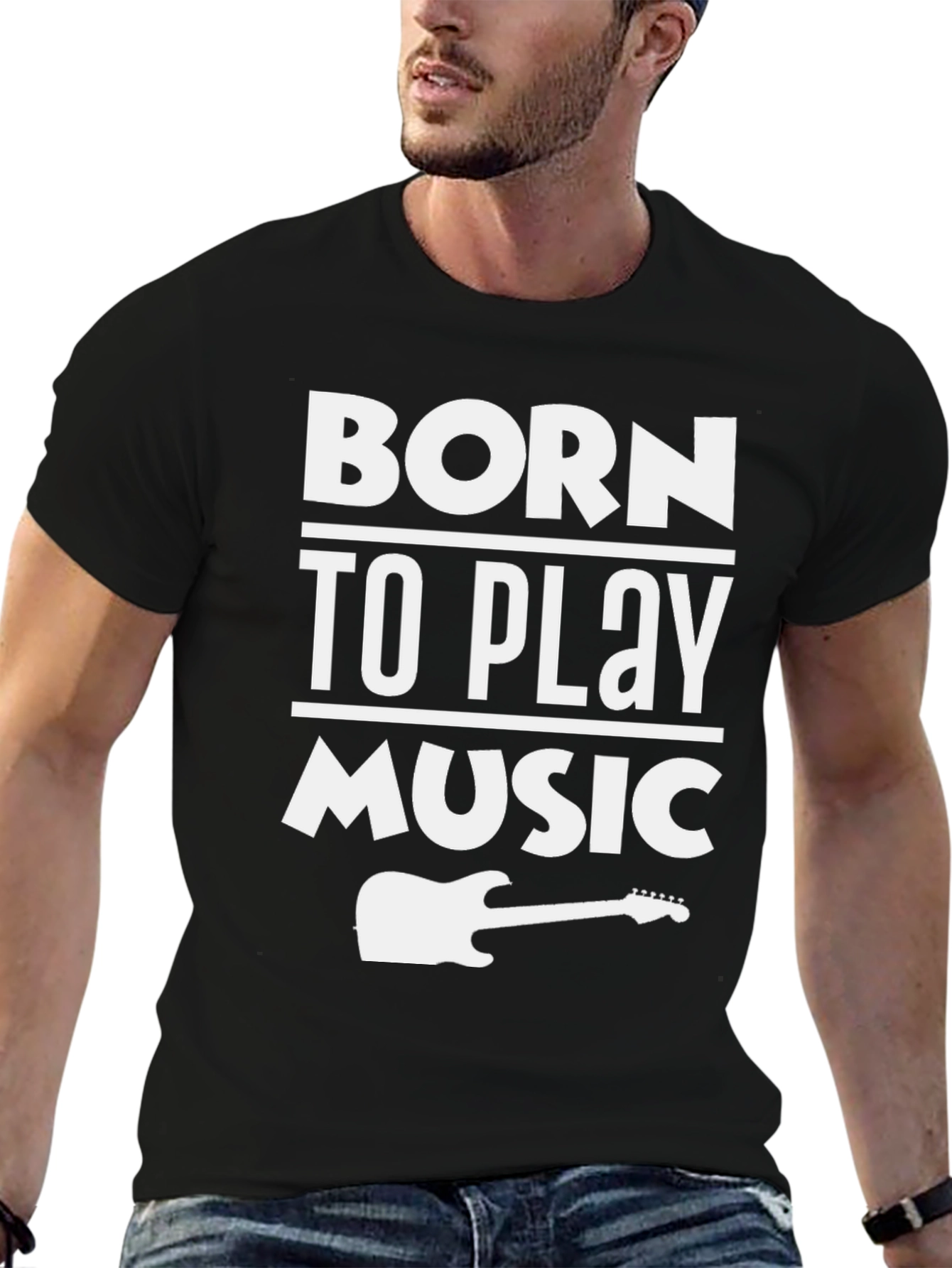 Born To Play Music Graphic T-Shirt