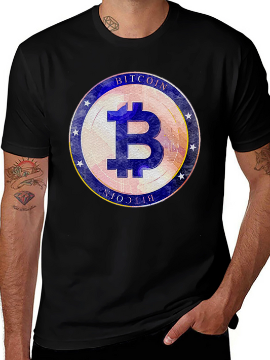 Bitcoin Emblem Black T-Shirt