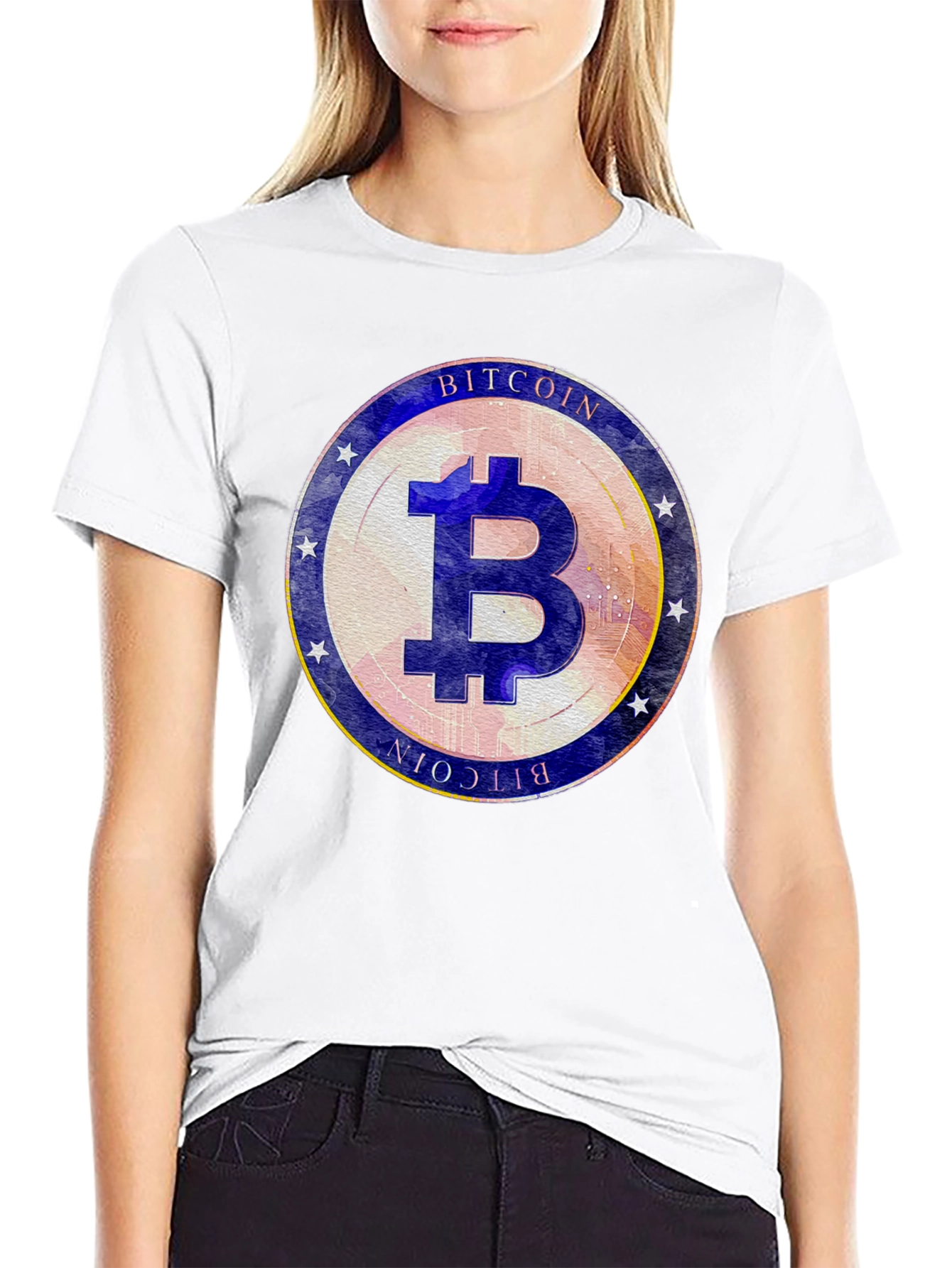 Bitcoin Emblem Black T-Shirt
