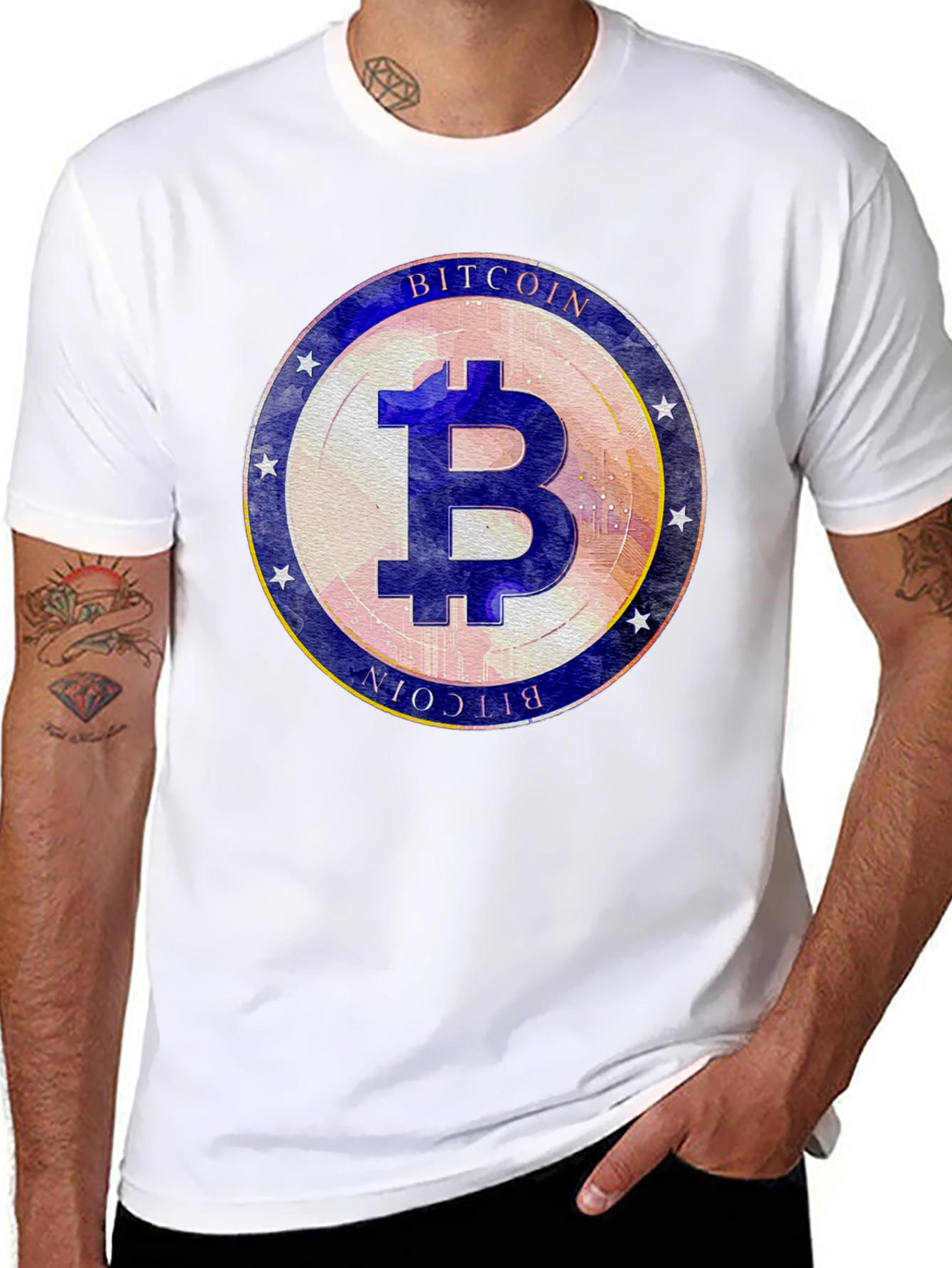 Bitcoin Emblem Black T-Shirt