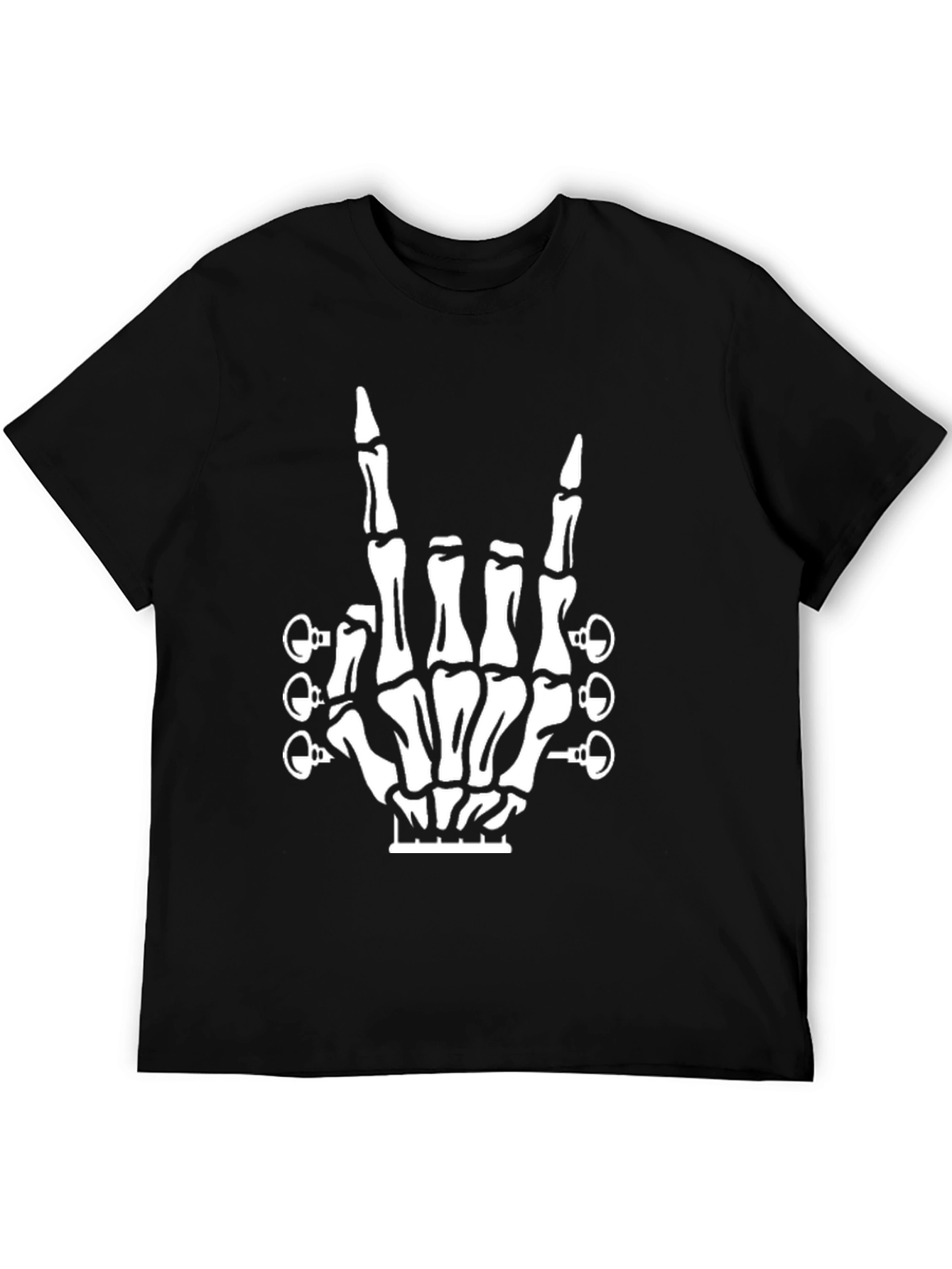 Rock On Skeleton Hand Guitar T-Shirt