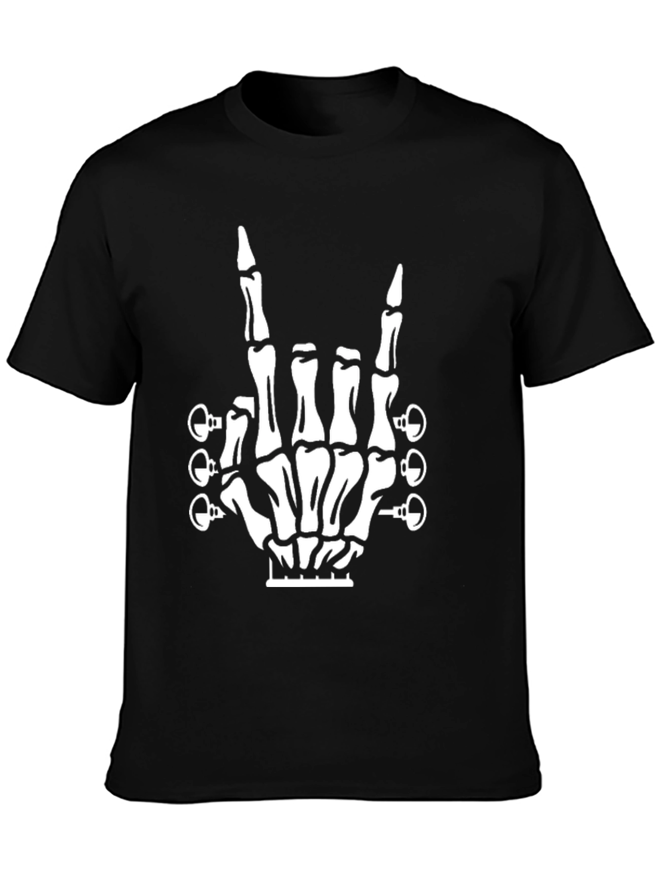 Rock On Skeleton Hand Guitar T-Shirt