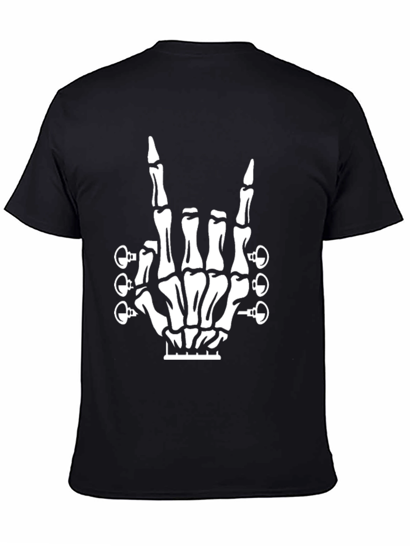 Rock On Skeleton Hand Guitar T-Shirt