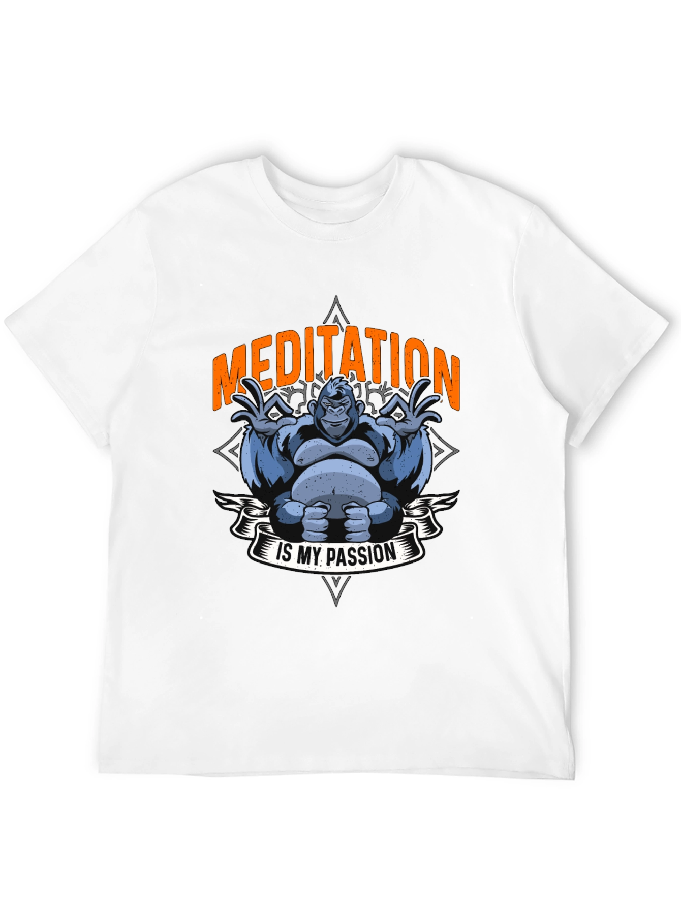 Meditating Gorilla Graphic T-Shirt - Funny Yoga Tee