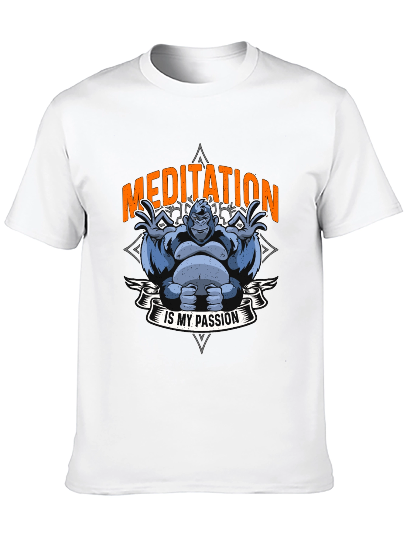 Meditating Gorilla Graphic T-Shirt - Funny Yoga Tee