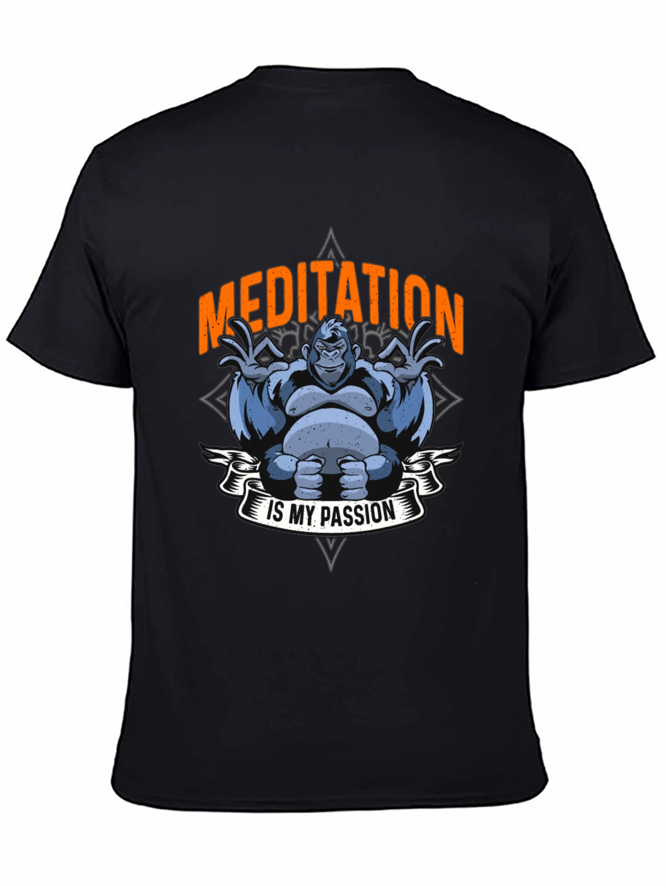 Meditating Gorilla Graphic T-Shirt - Funny Yoga Tee